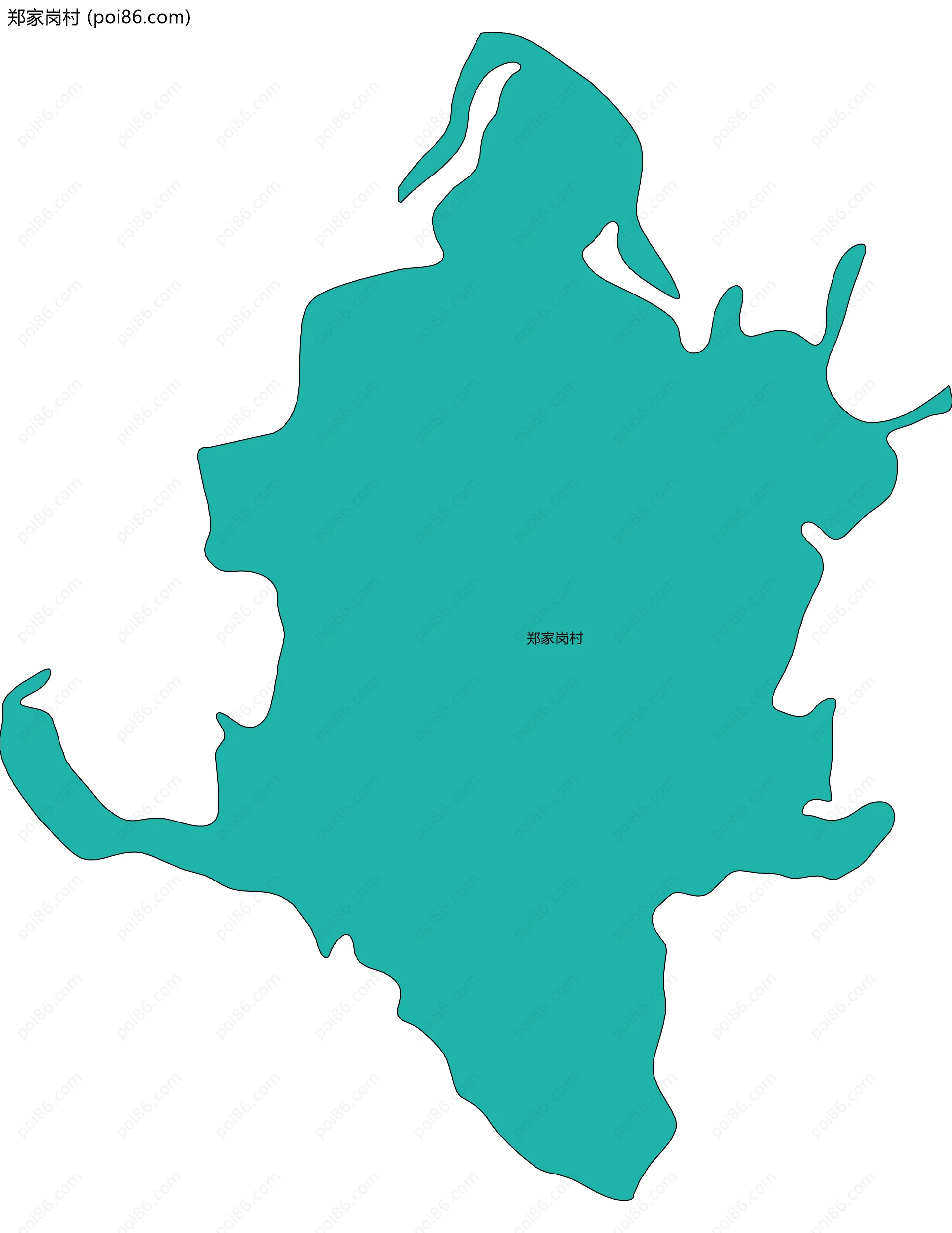 郑家岗村边界地图
