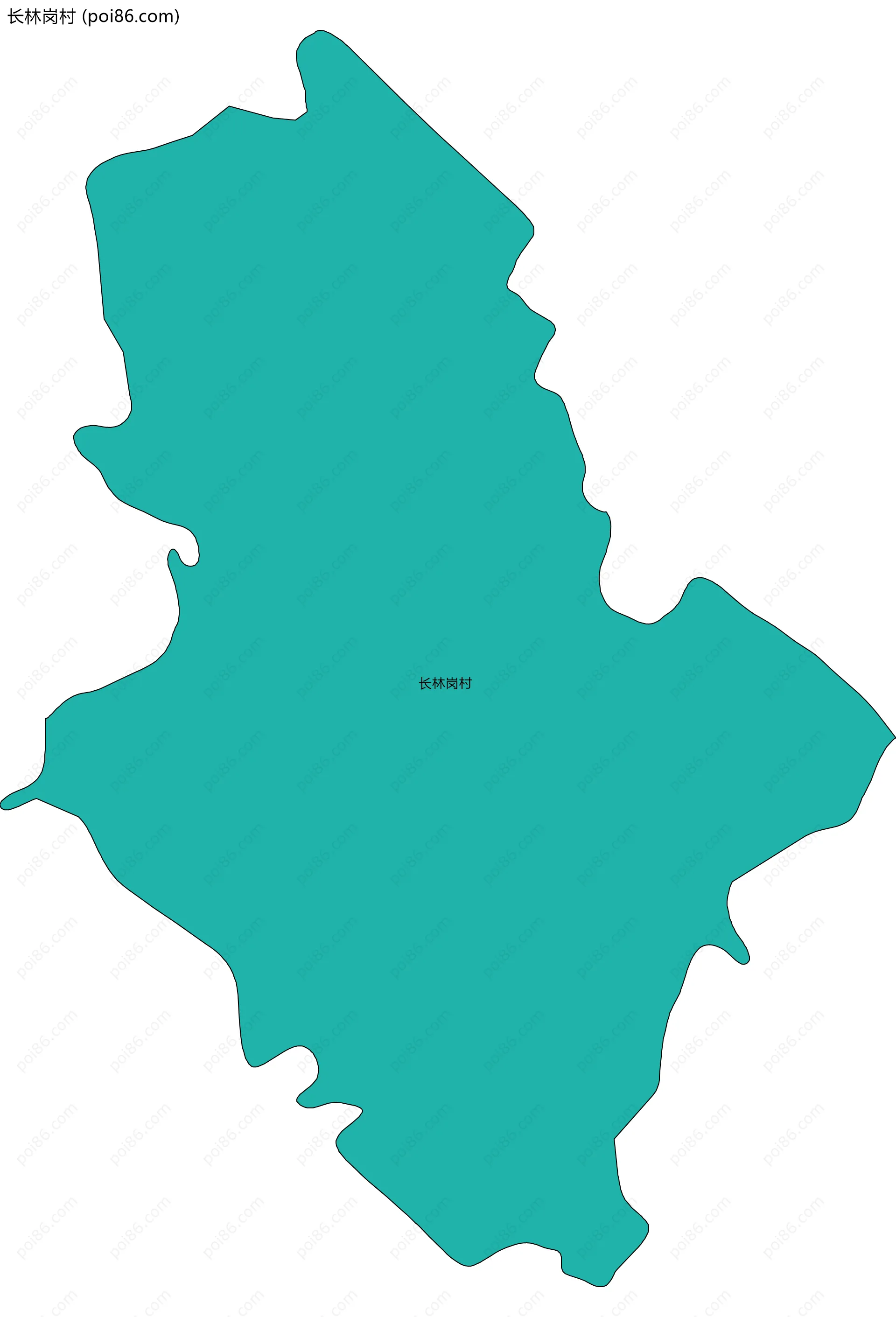 长林岗村边界地图