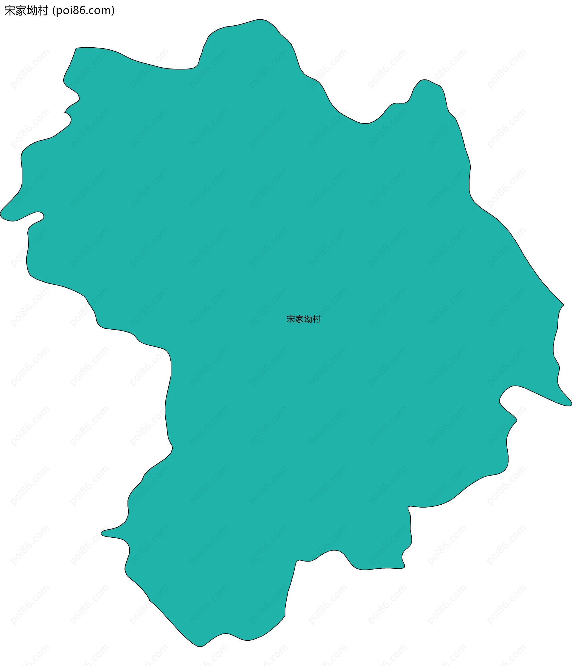 宋家坳村边界地图