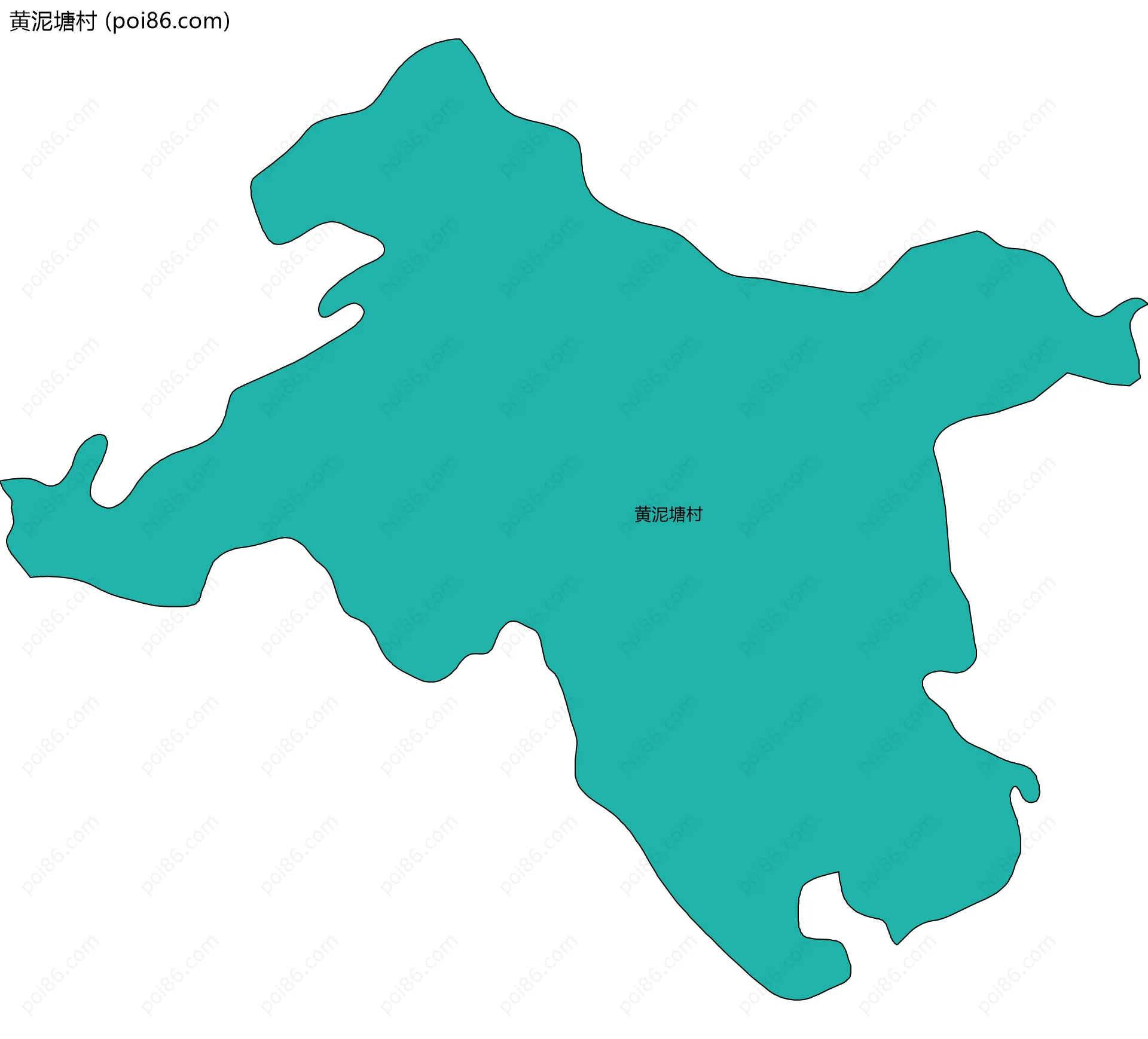黄泥塘村边界地图