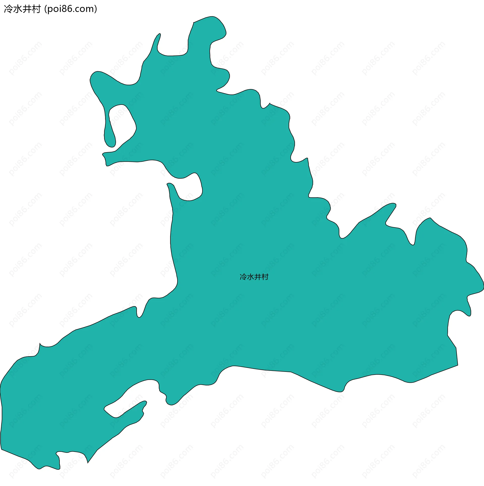 冷水井村边界地图