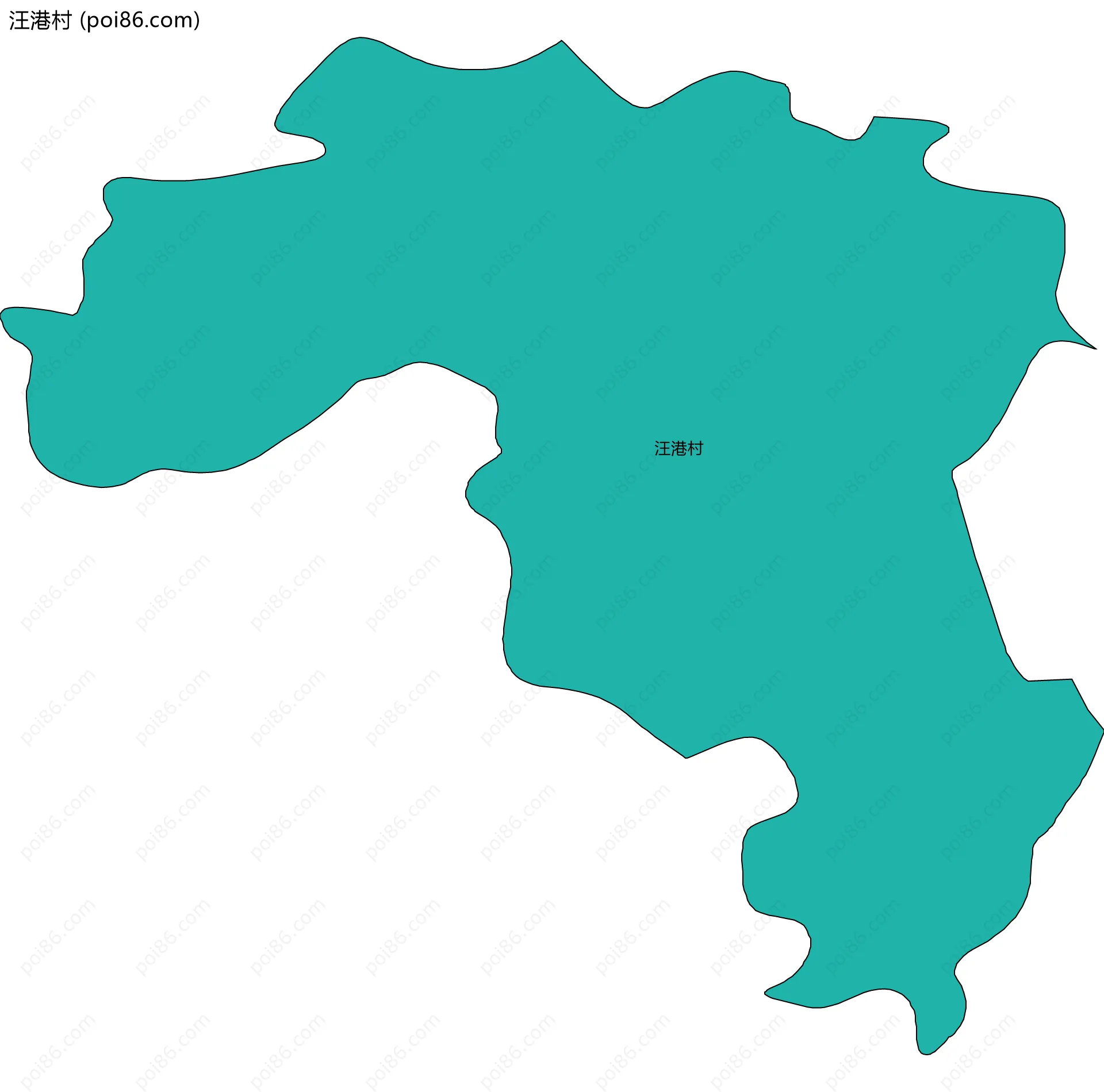 汪港村边界地图