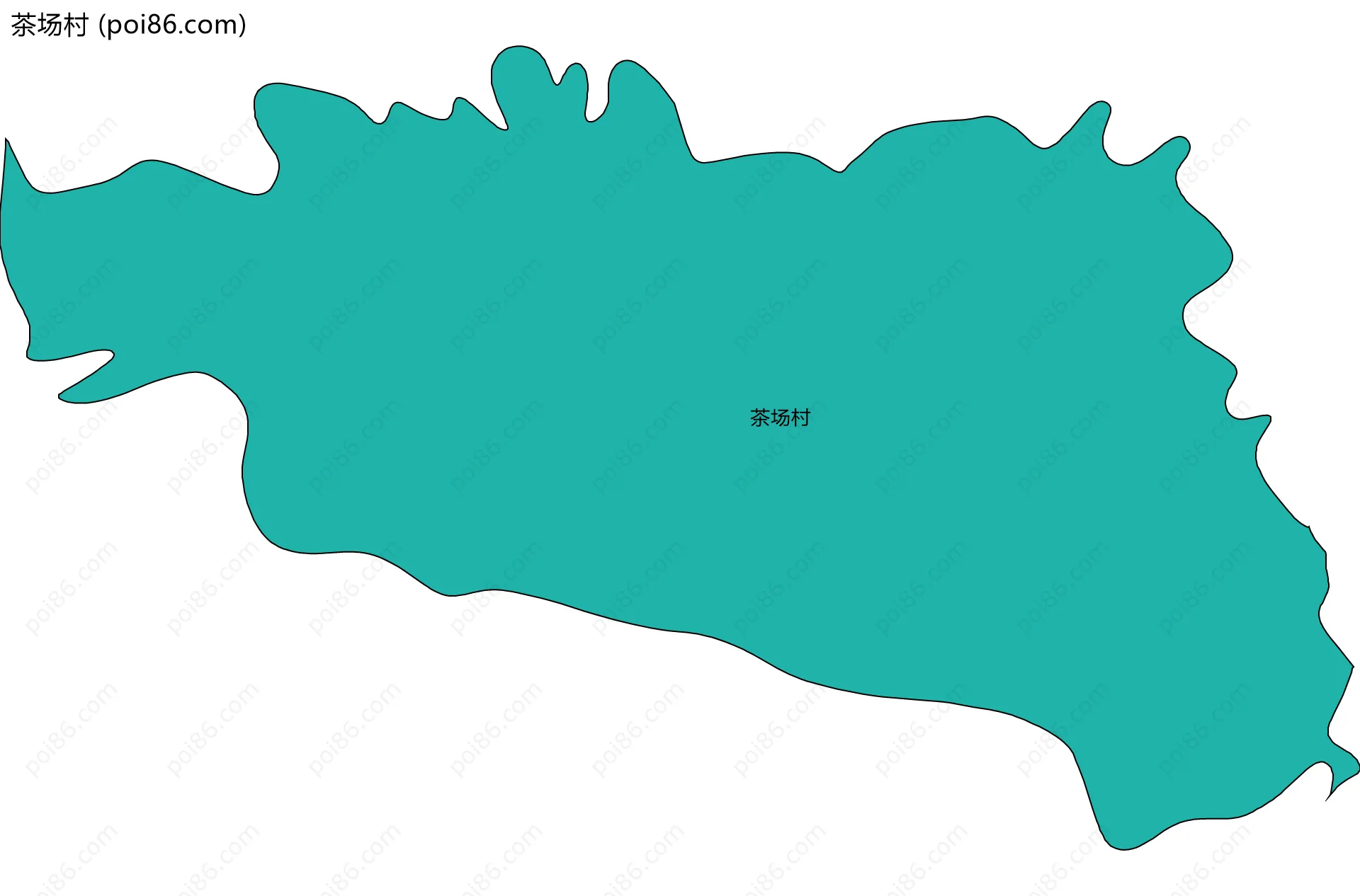 茶场村边界地图