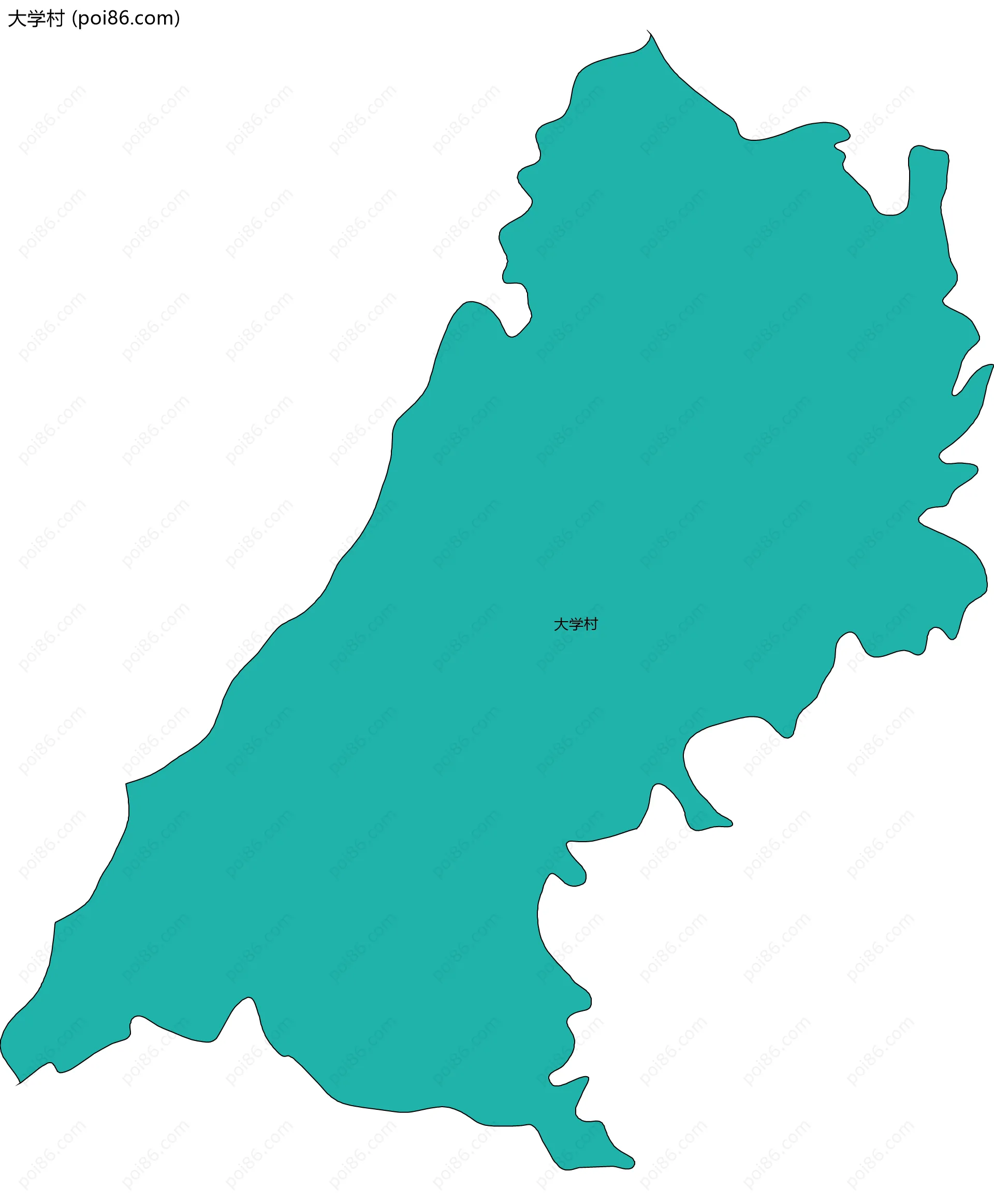 大学村边界地图