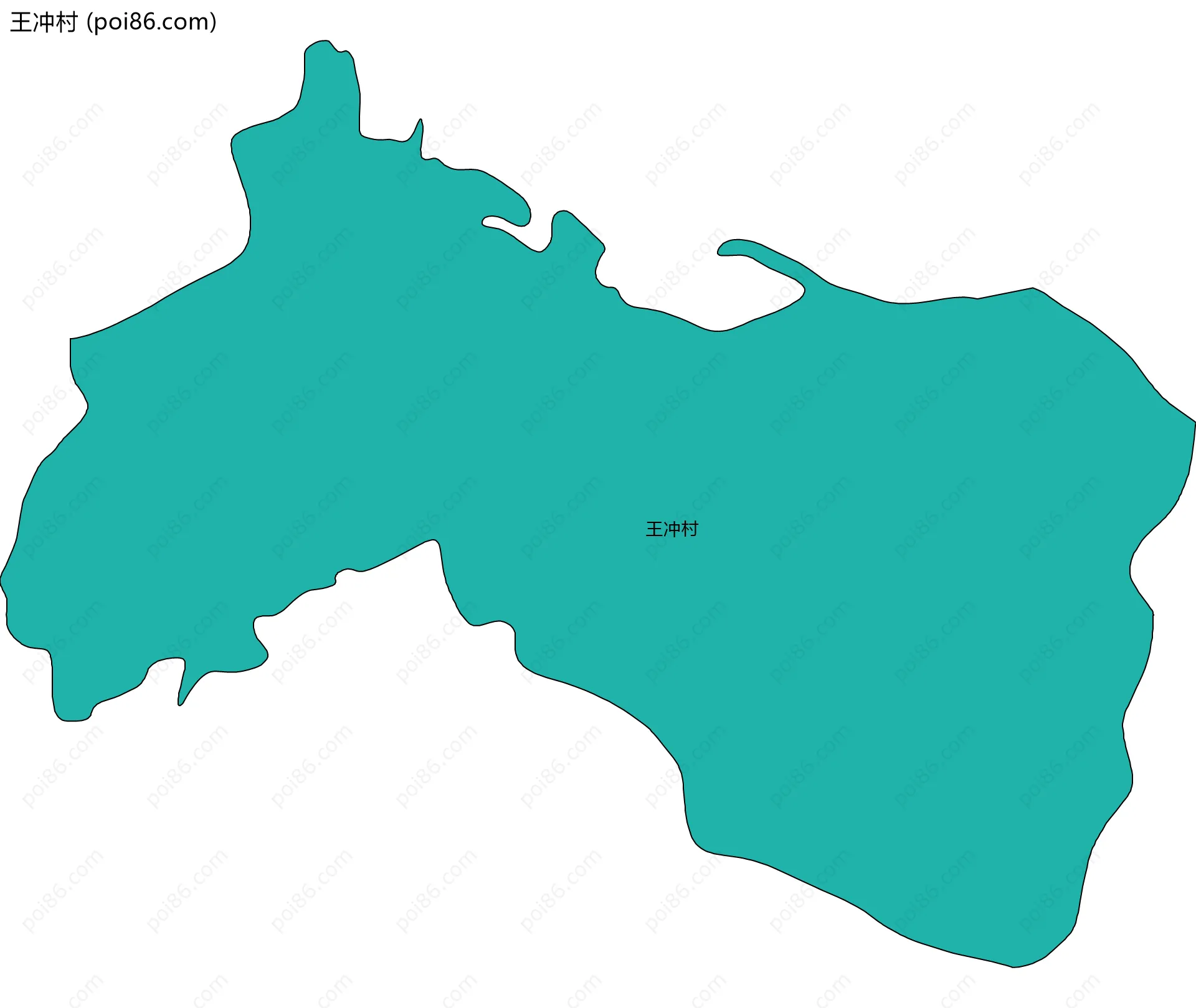 王冲村边界地图