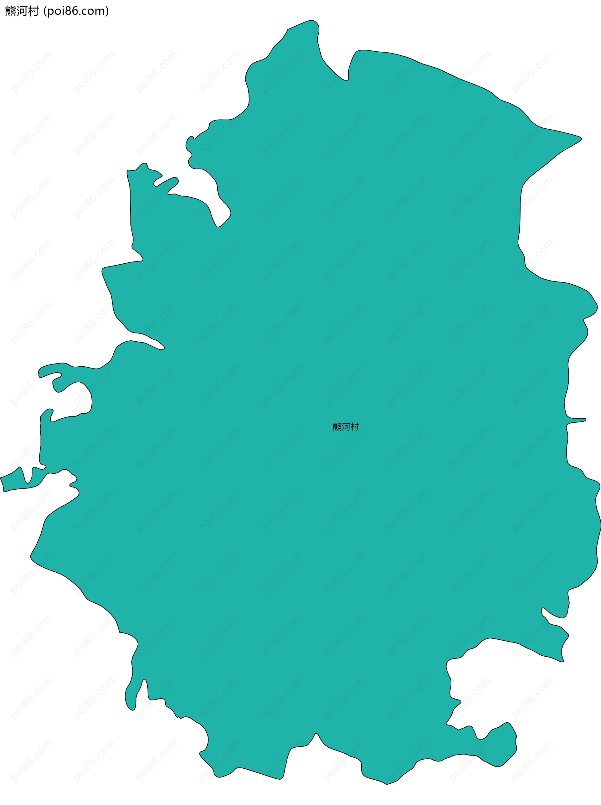 熊河村边界地图