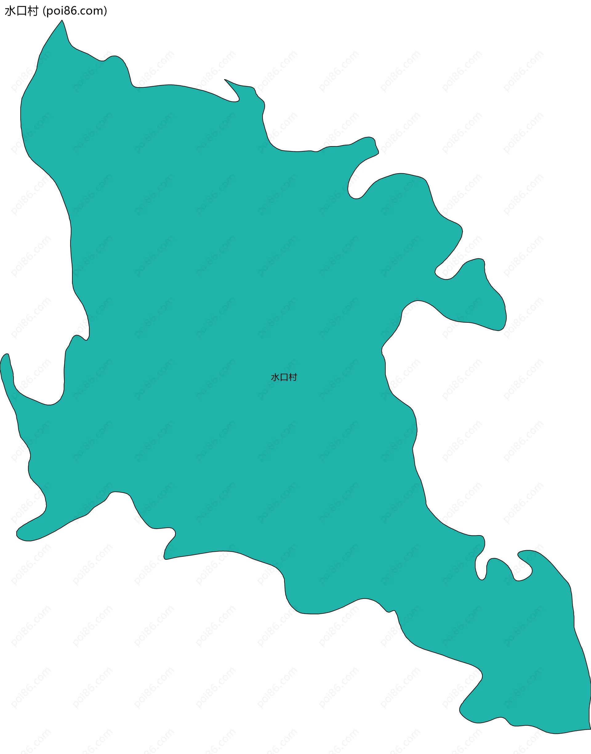 水口村边界地图