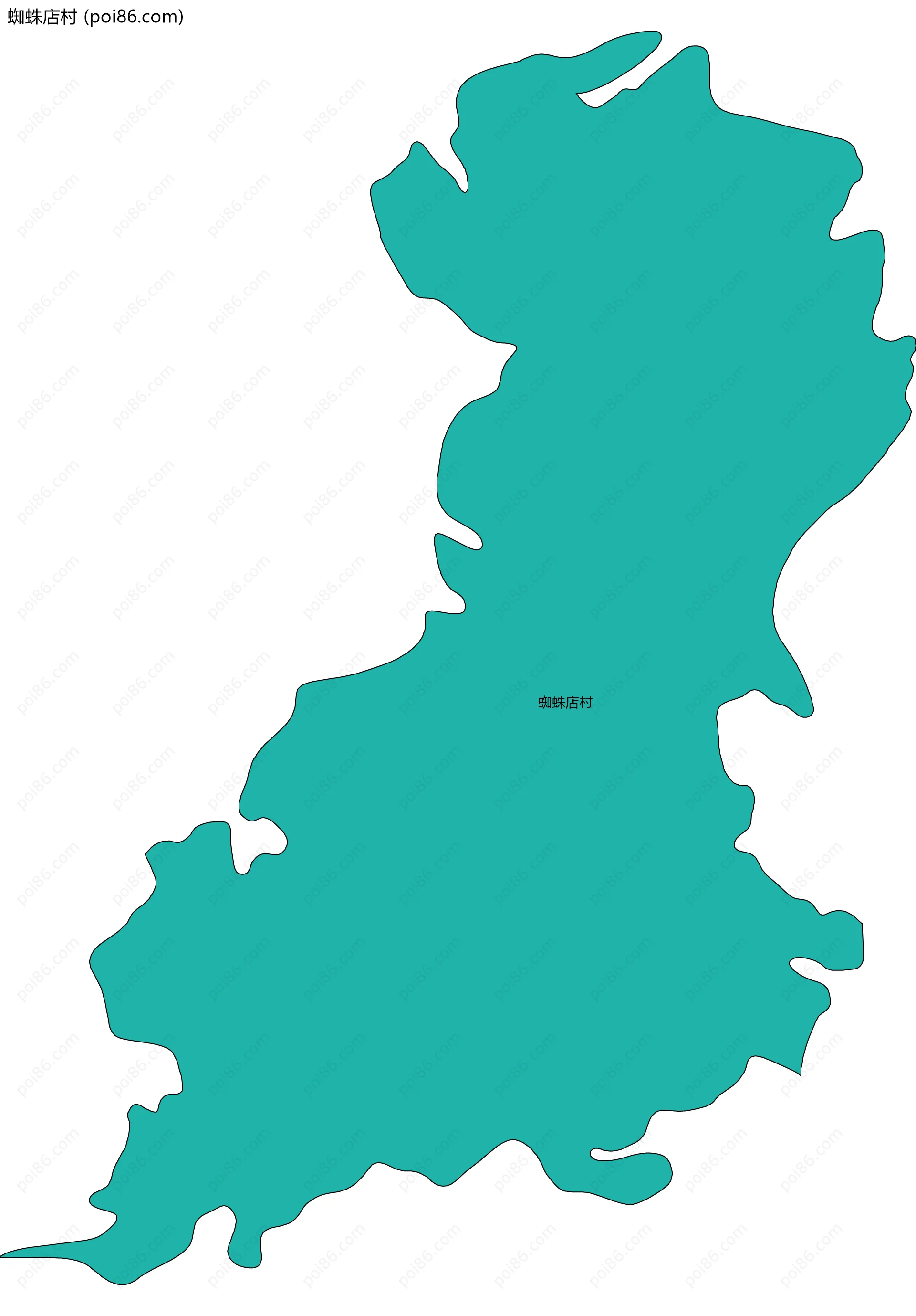 蜘蛛店村边界地图