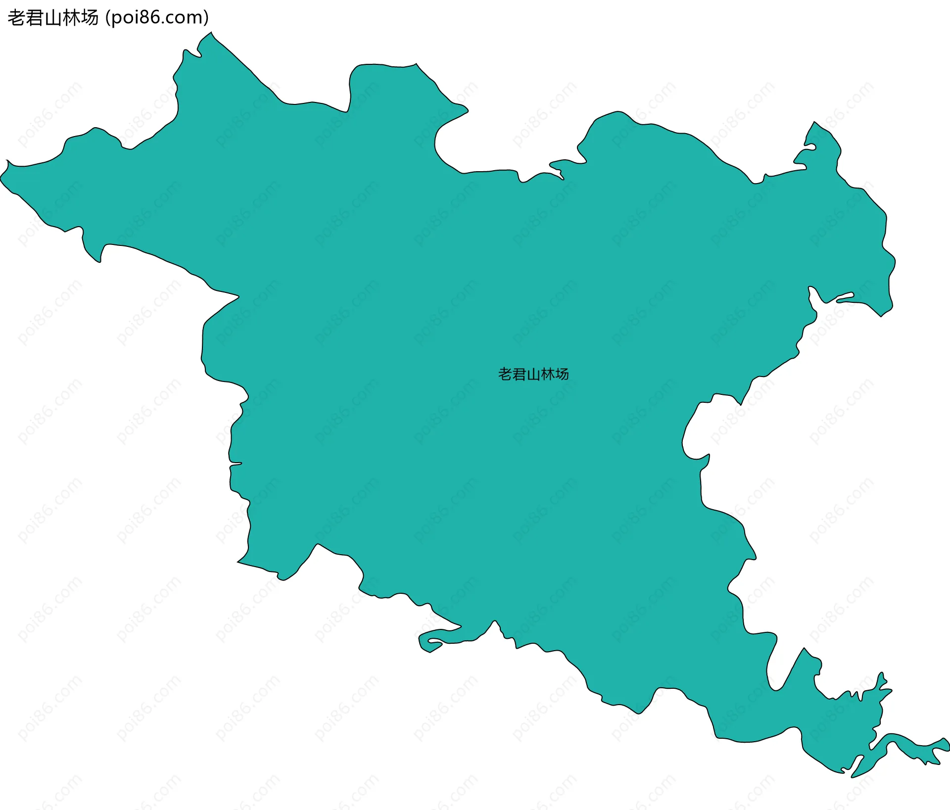 老君山林场边界地图