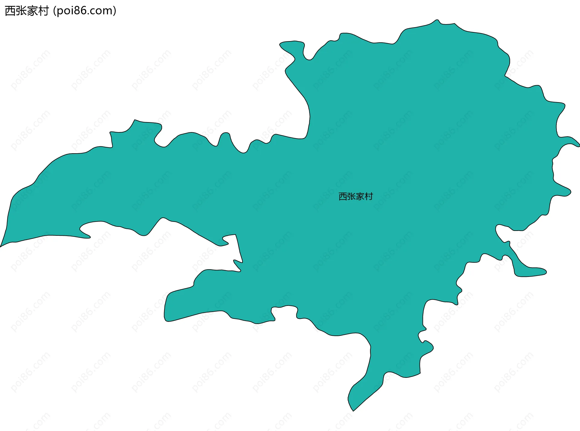 西张家村边界地图