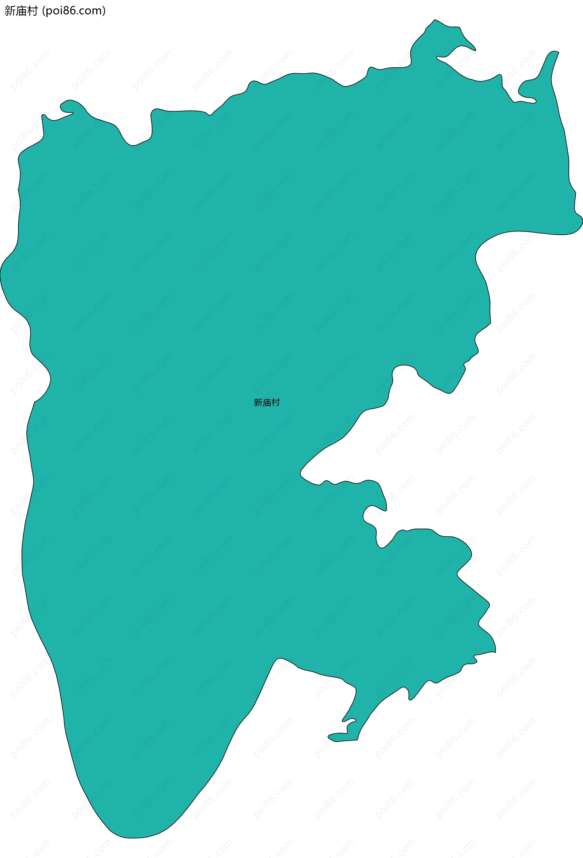 新庙村边界地图