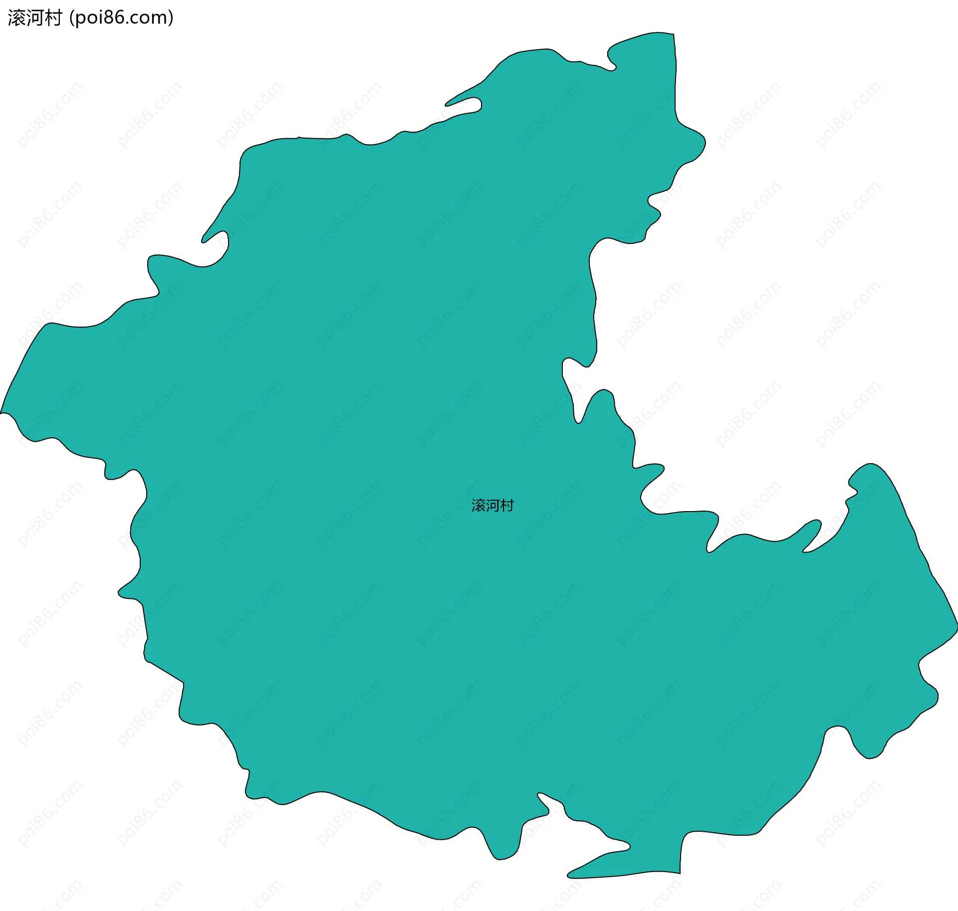 滚河村边界地图