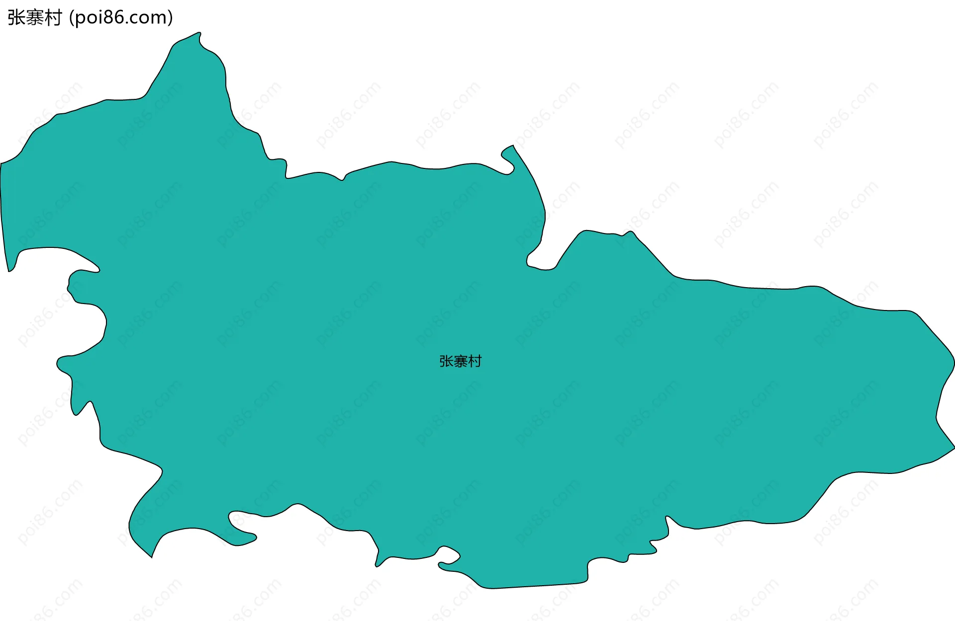 张寨村边界地图