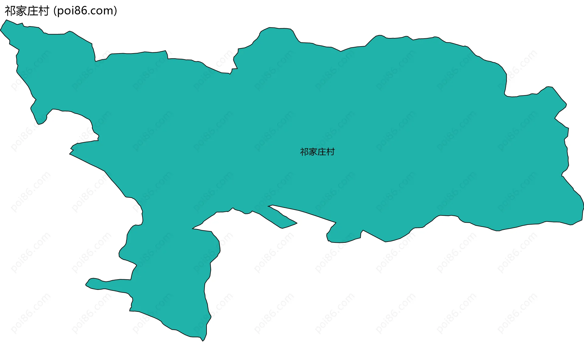 祁家庄村边界地图