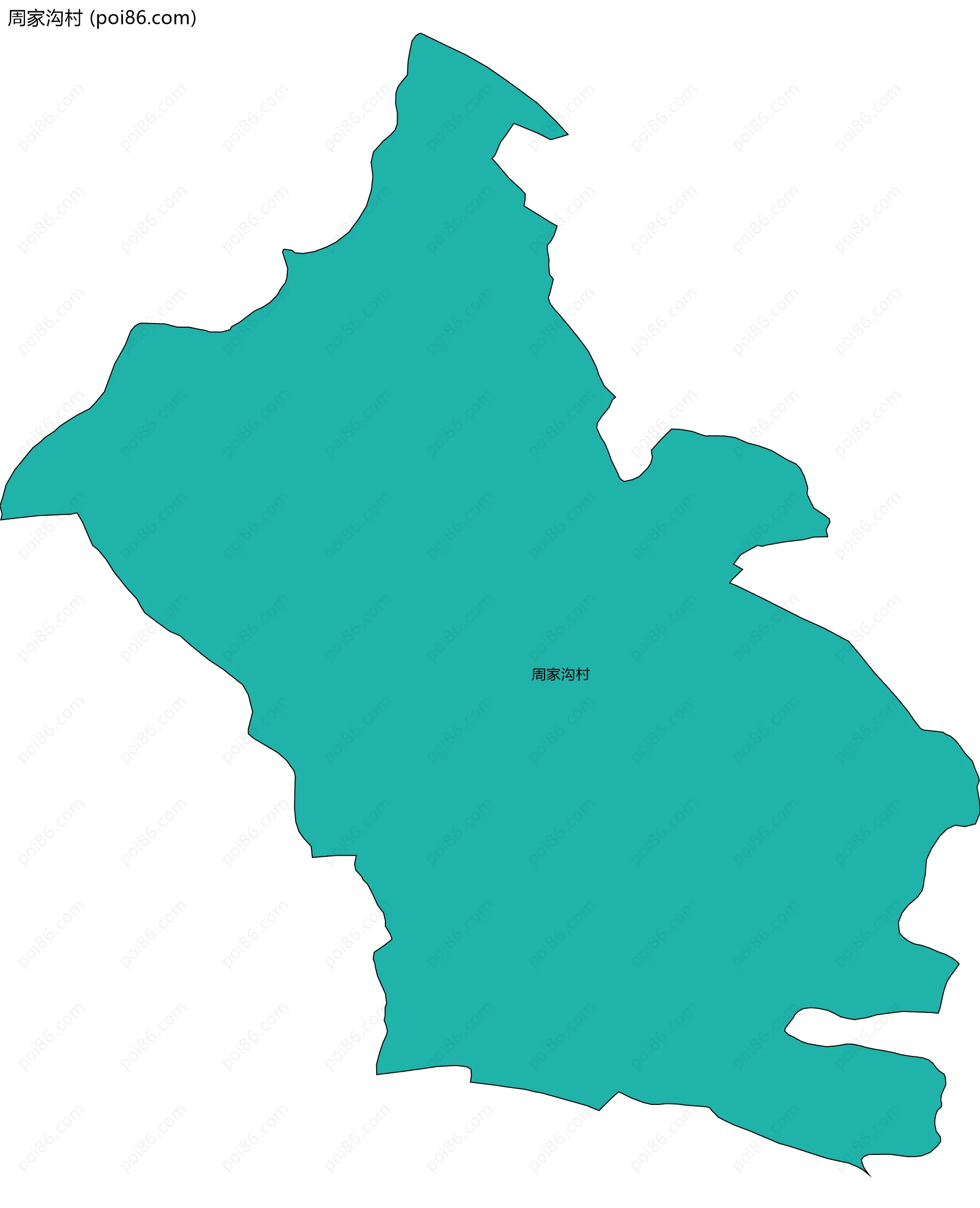 周家沟村边界地图