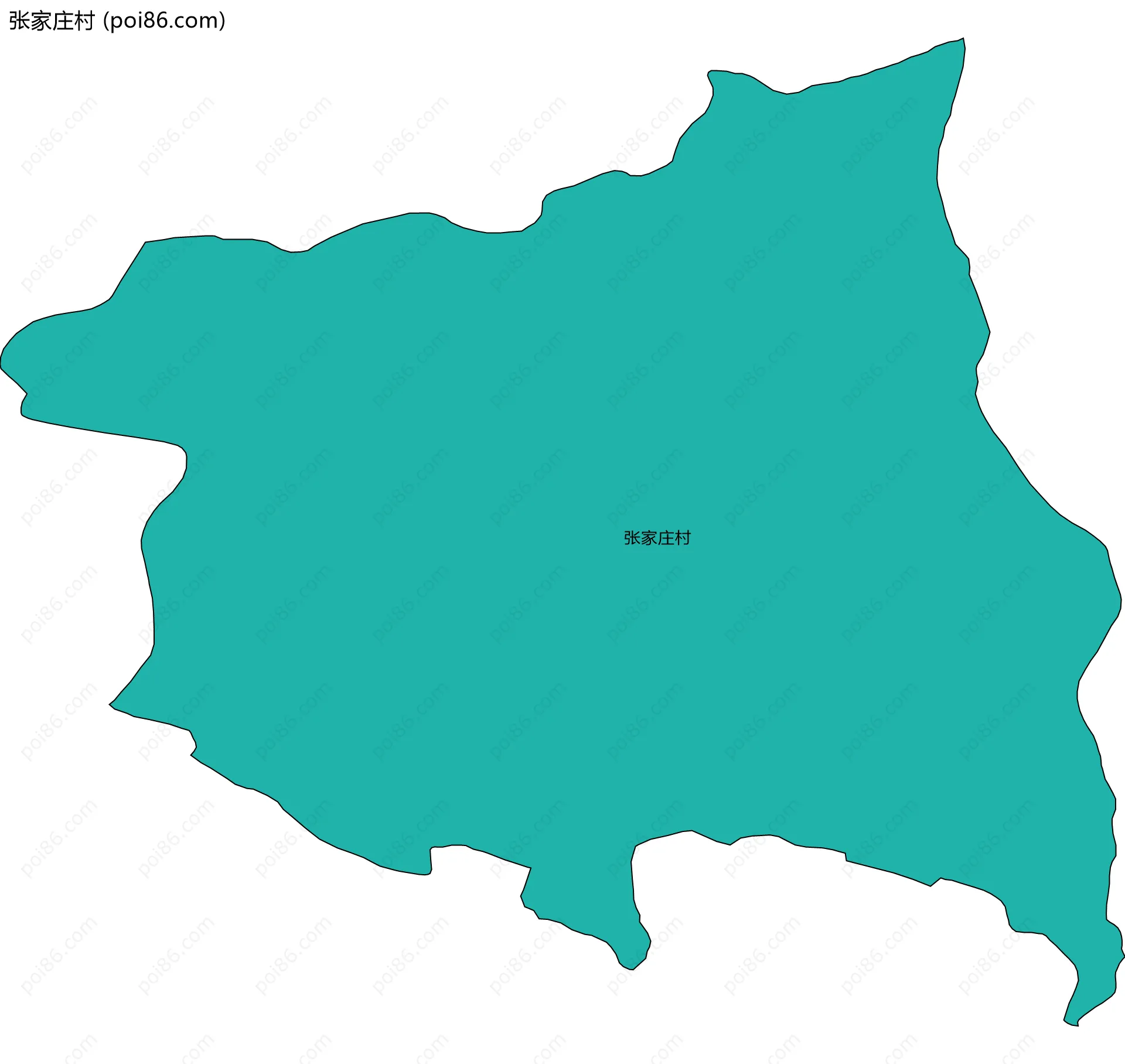 张家庄村边界地图