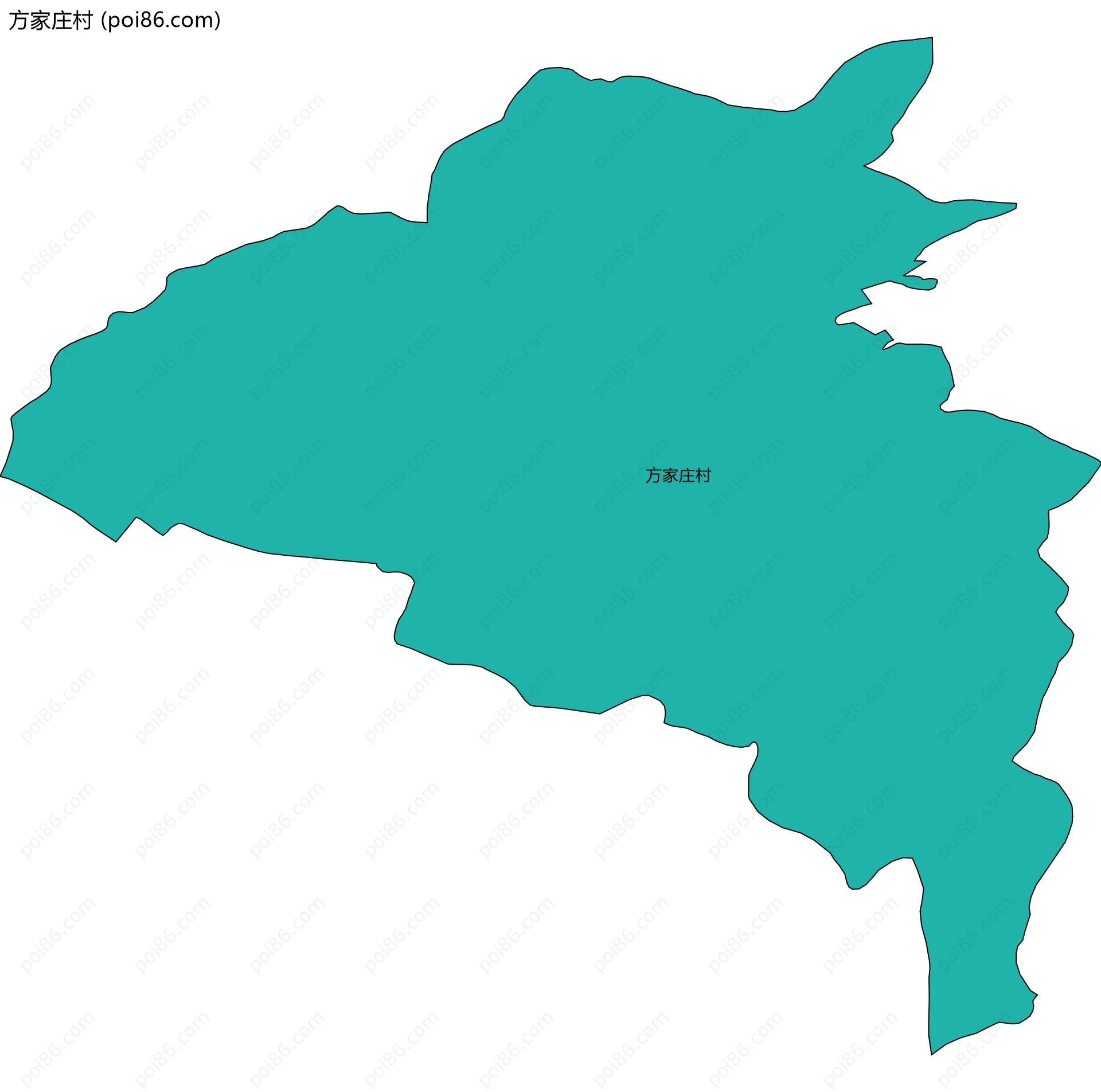 方家庄村边界地图