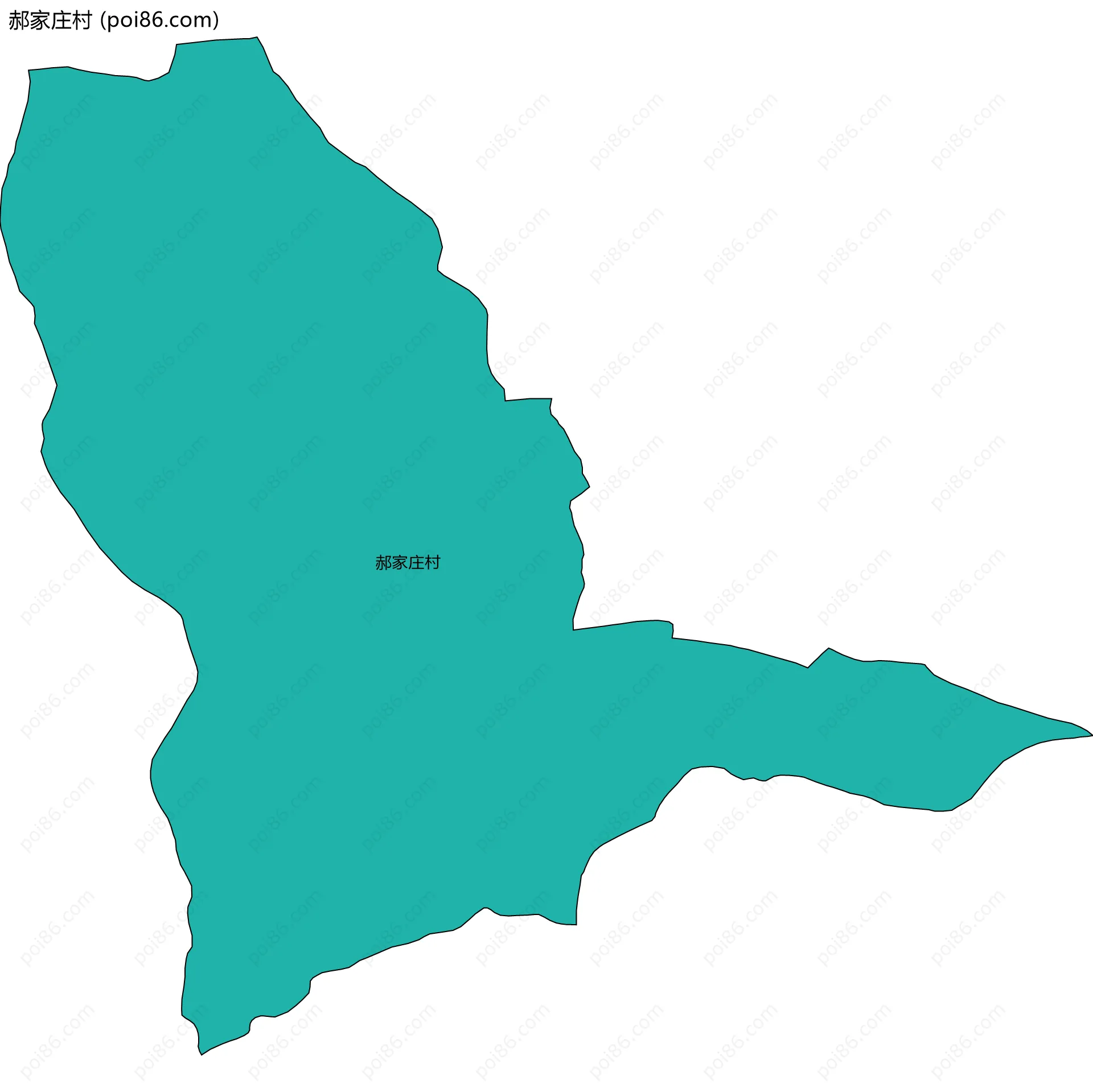 郝家庄村边界地图
