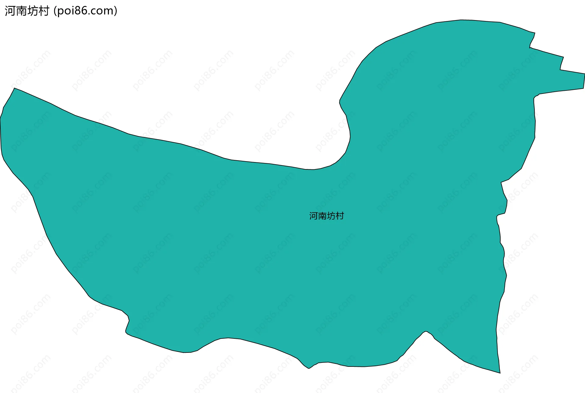 河南坊村边界地图