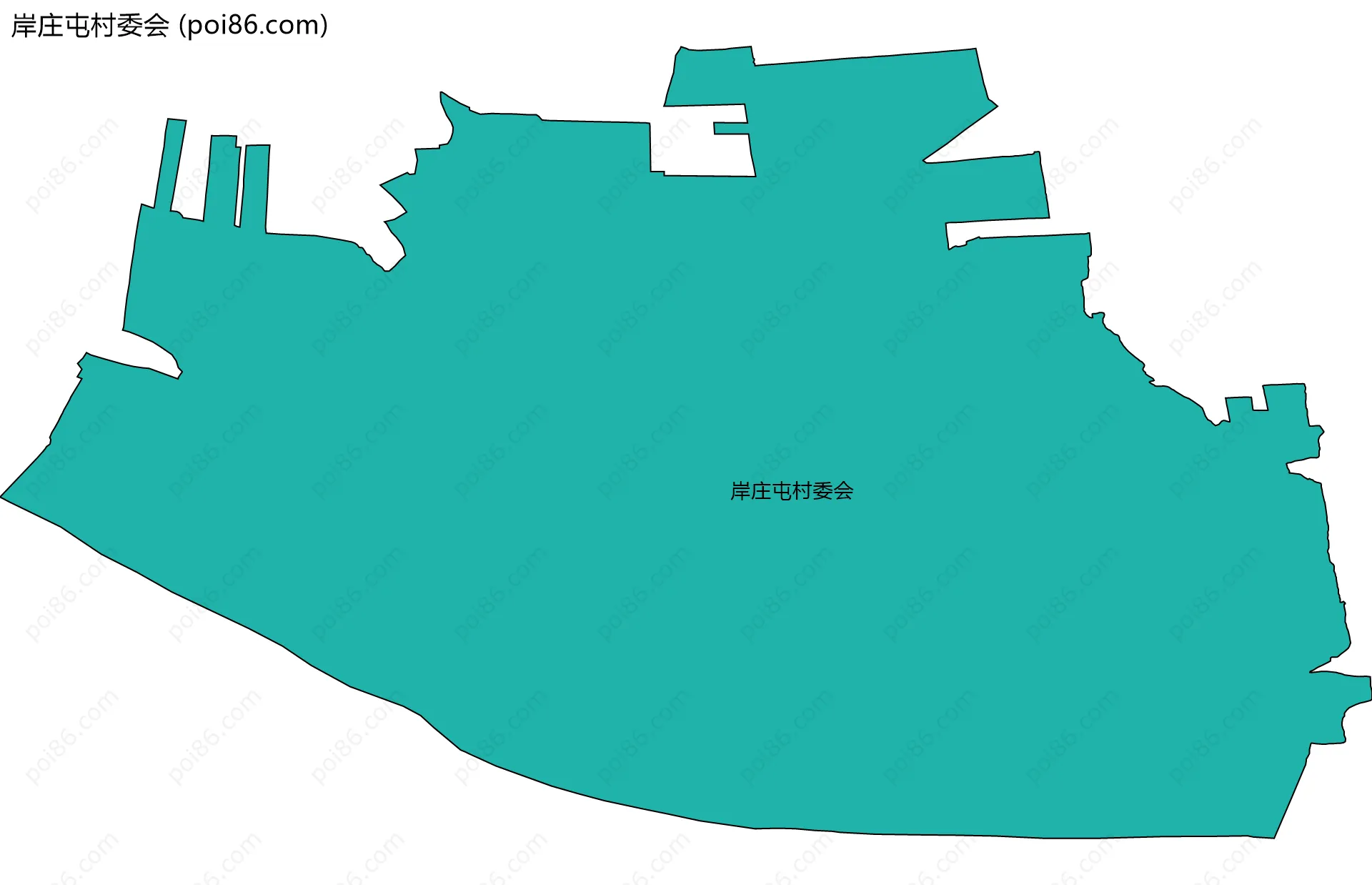 岸庄屯村委会边界地图