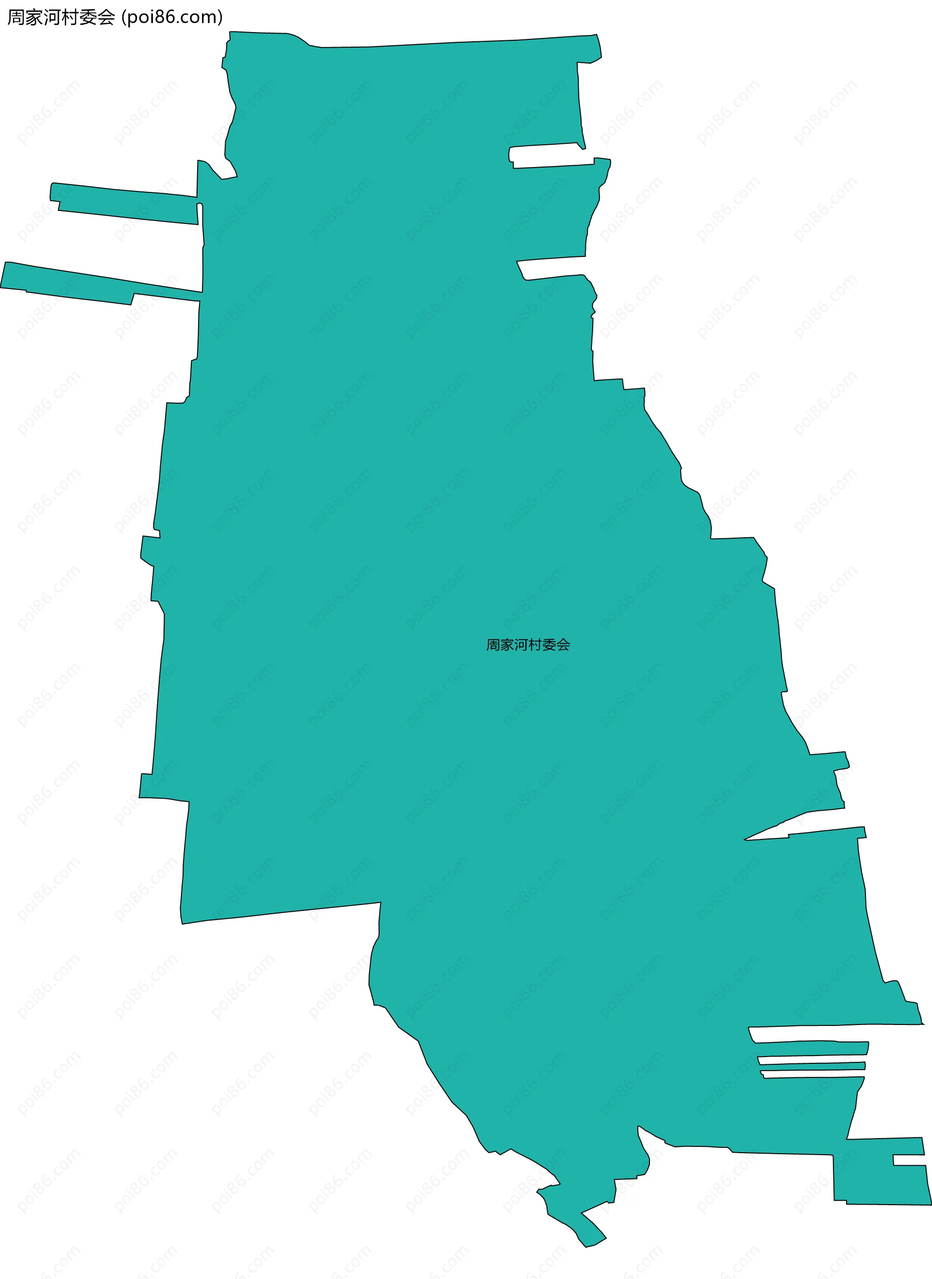 周家河村委会边界地图