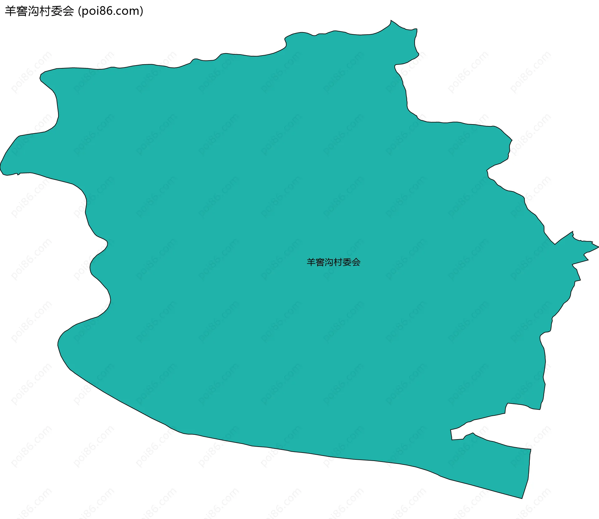 羊窖沟村委会边界地图