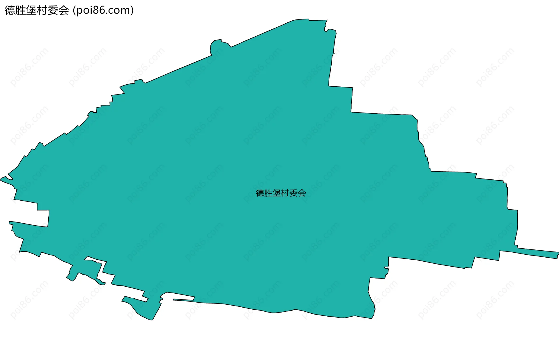 德胜堡村委会边界地图