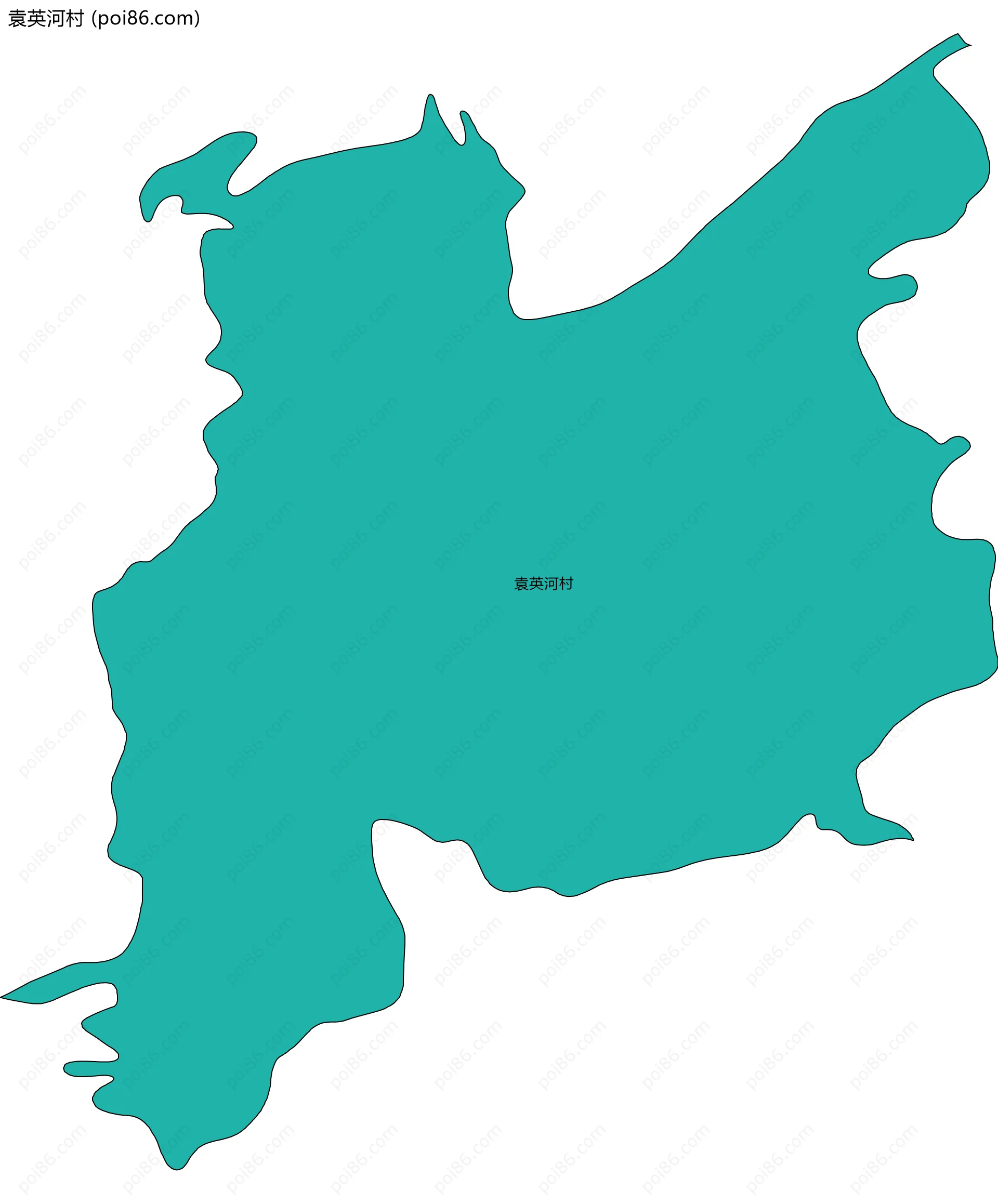 袁英河村边界地图