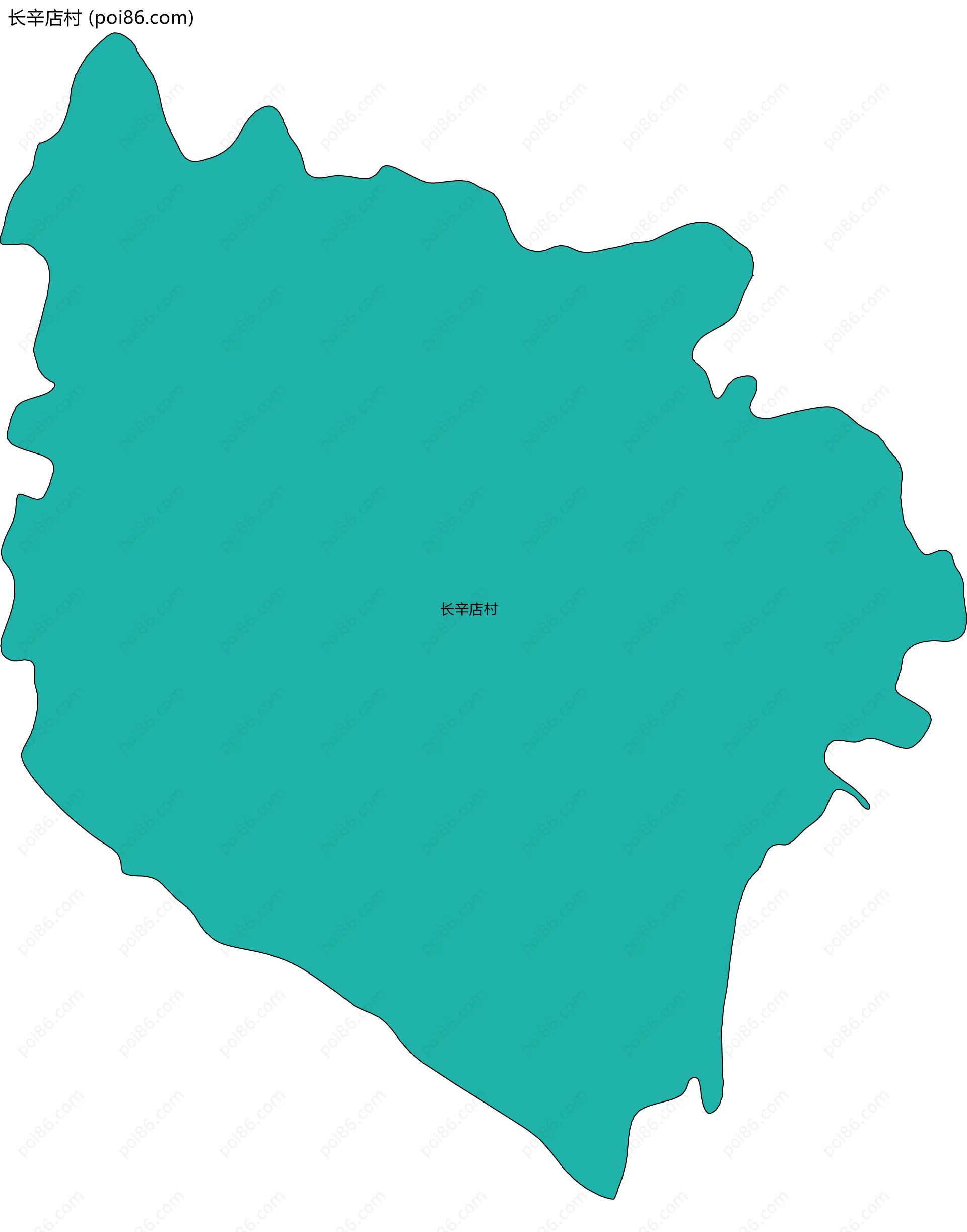 长辛店村边界地图