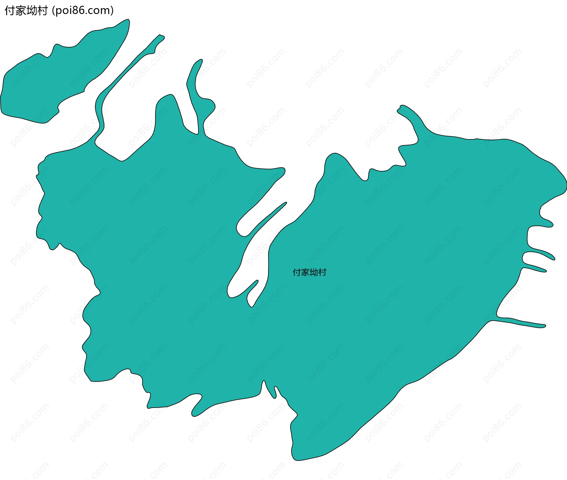 付家坳村边界地图