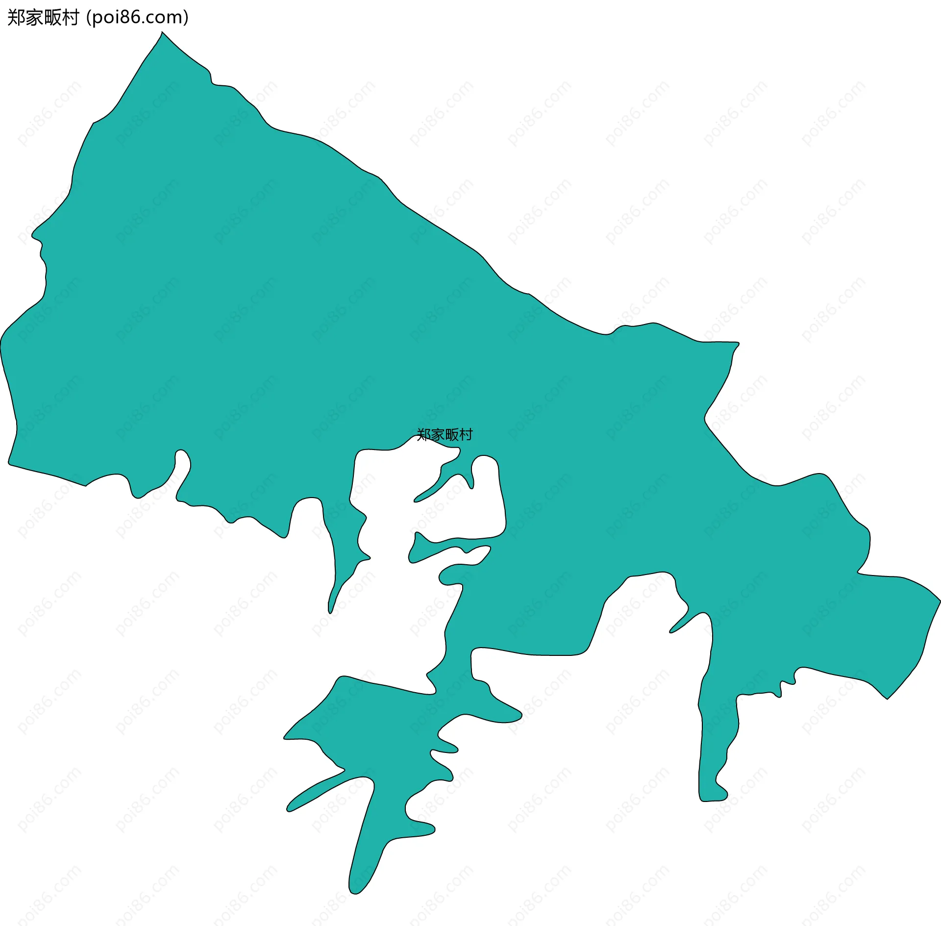 郑家畈村边界地图