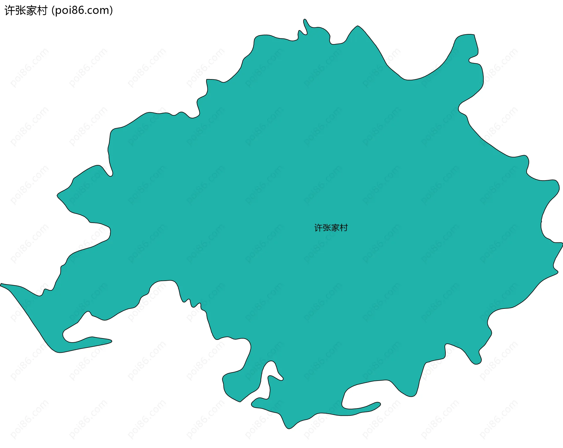 许张家村边界地图