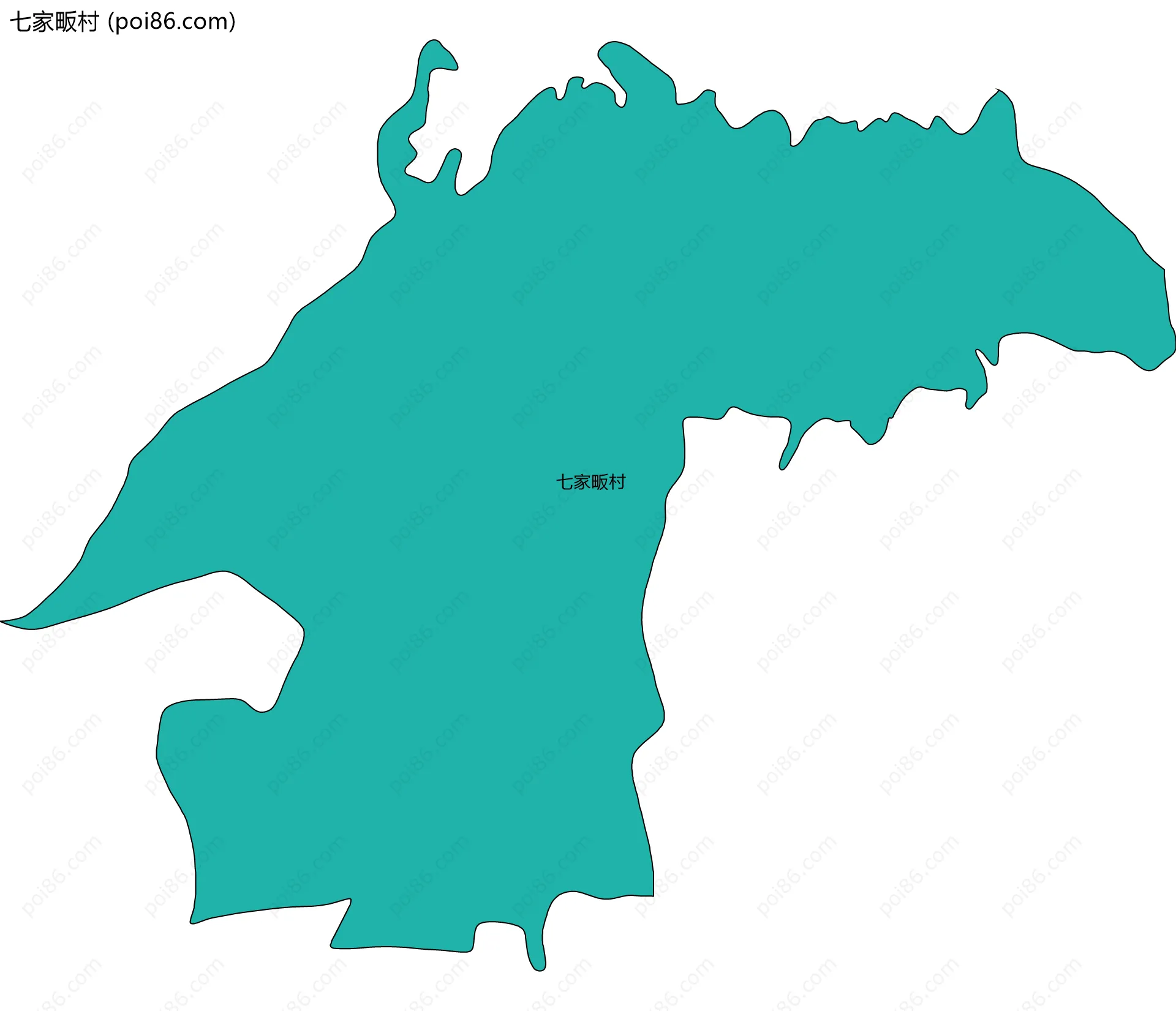 七家畈村边界地图