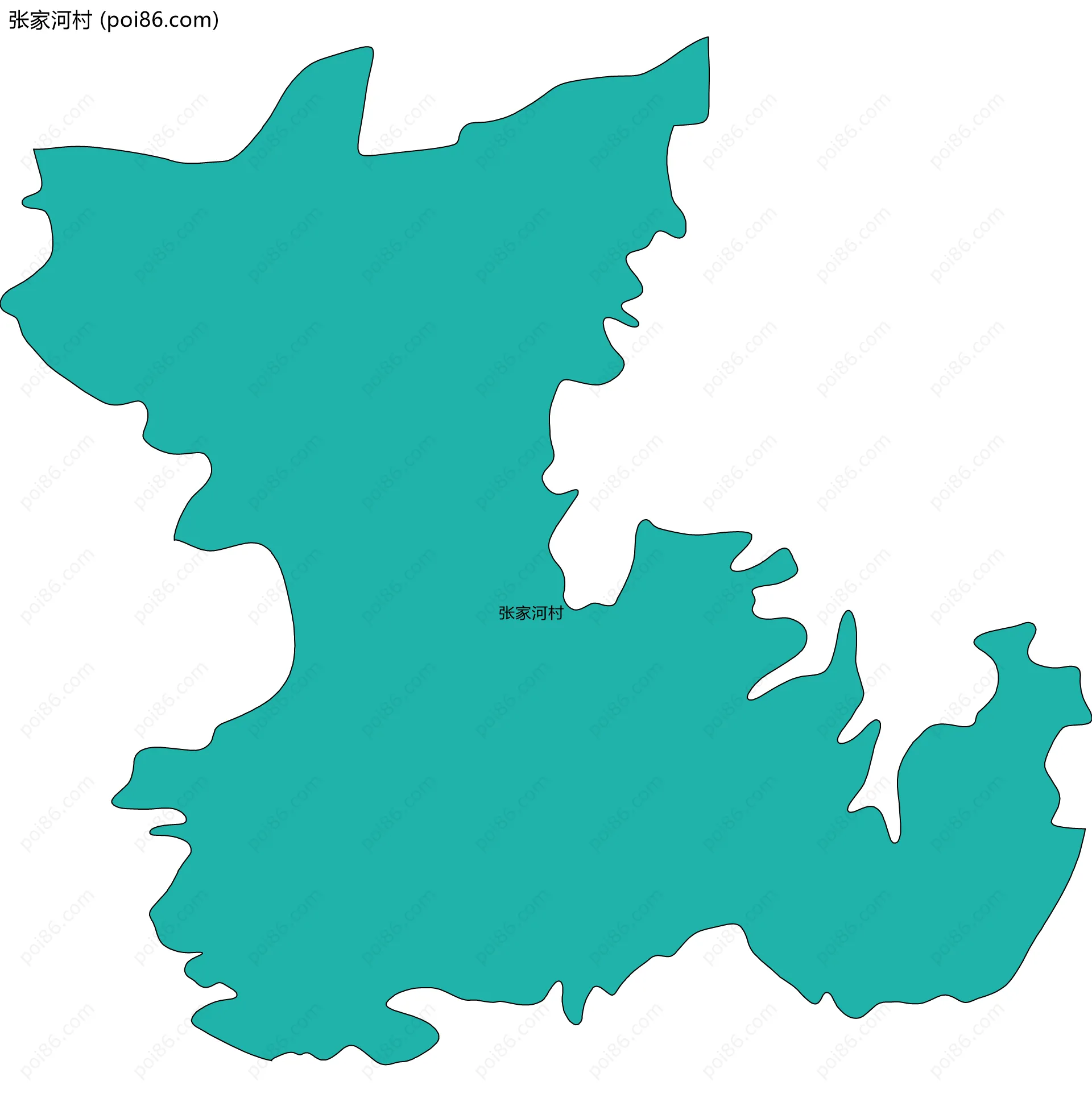 张家河村边界地图