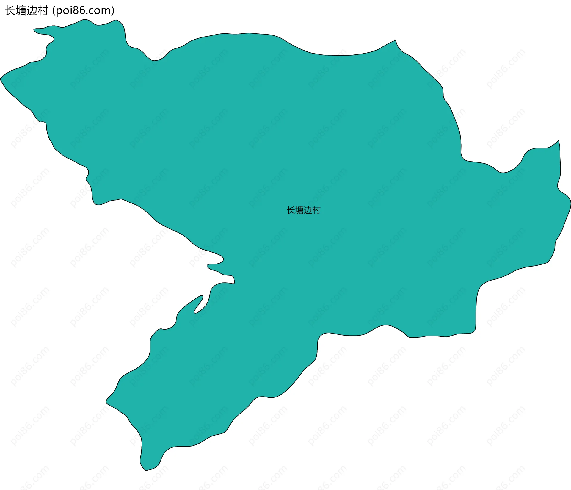 长塘边村边界地图