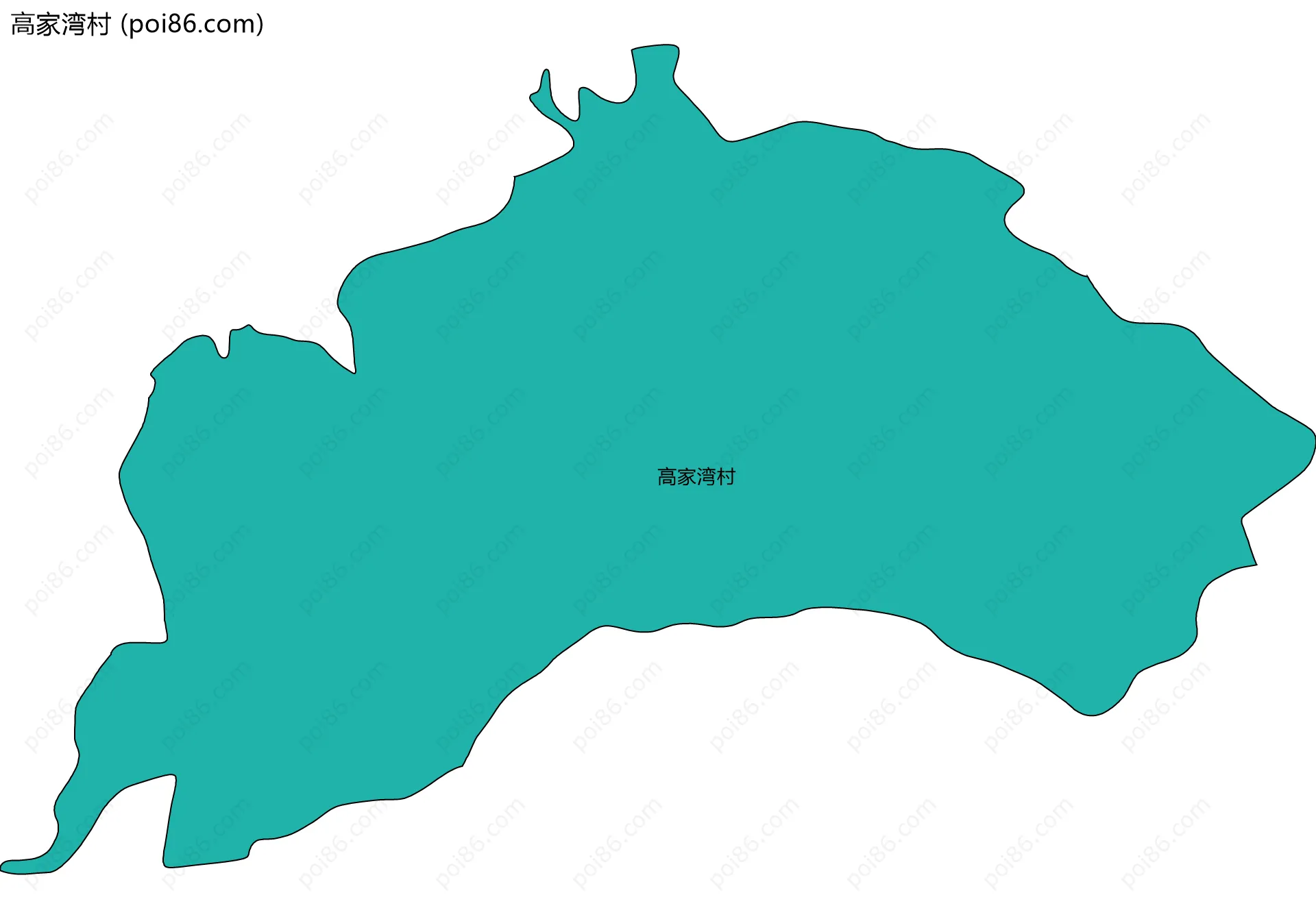 高家湾村边界地图