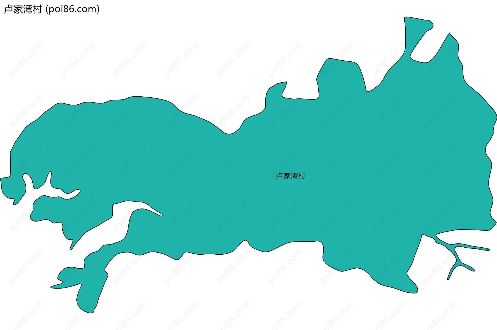卢家湾村边界地图