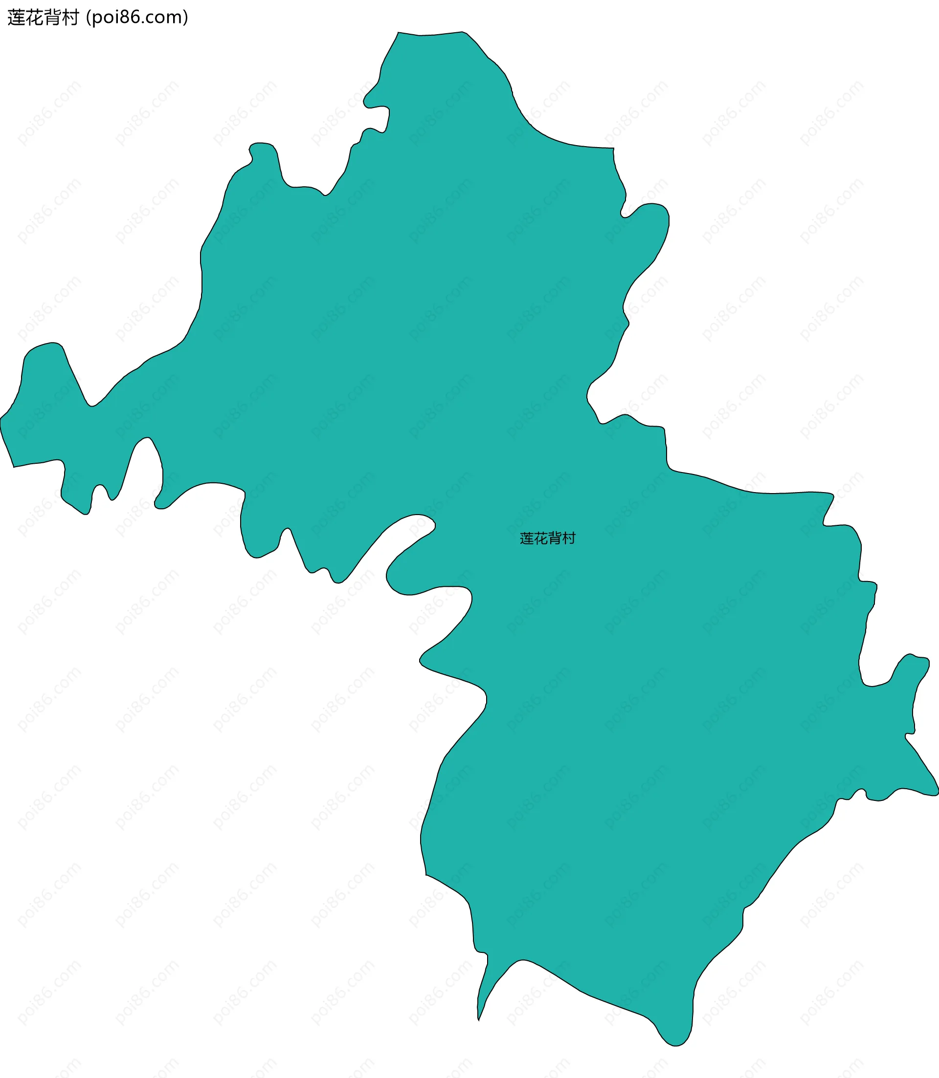 莲花背村边界地图