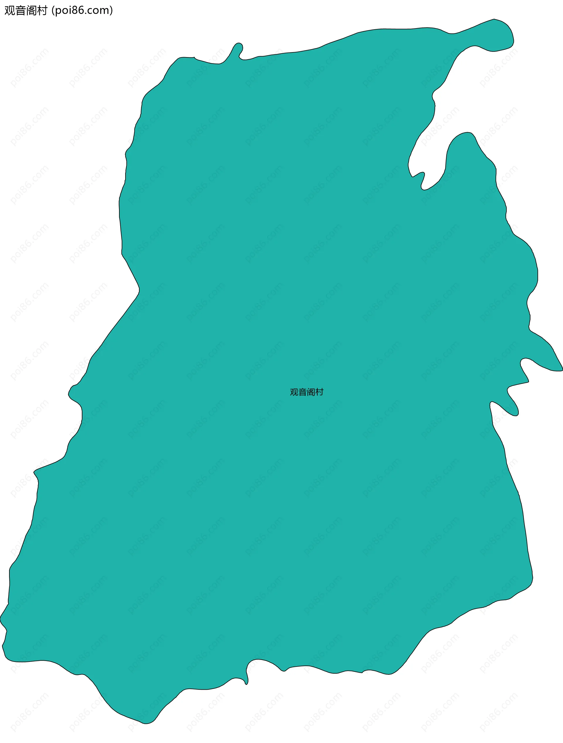 观音阁村边界地图