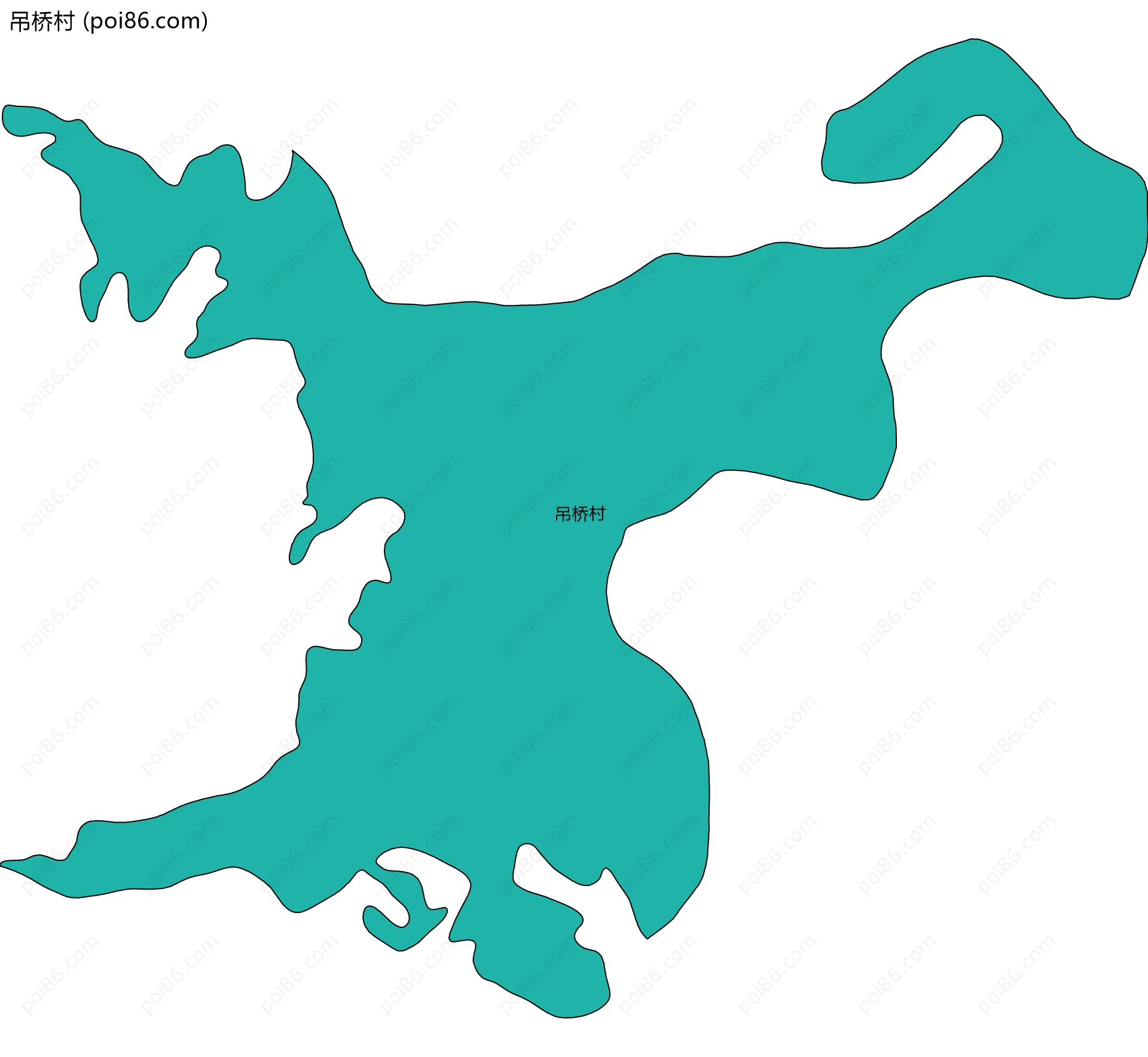 吊桥村边界地图