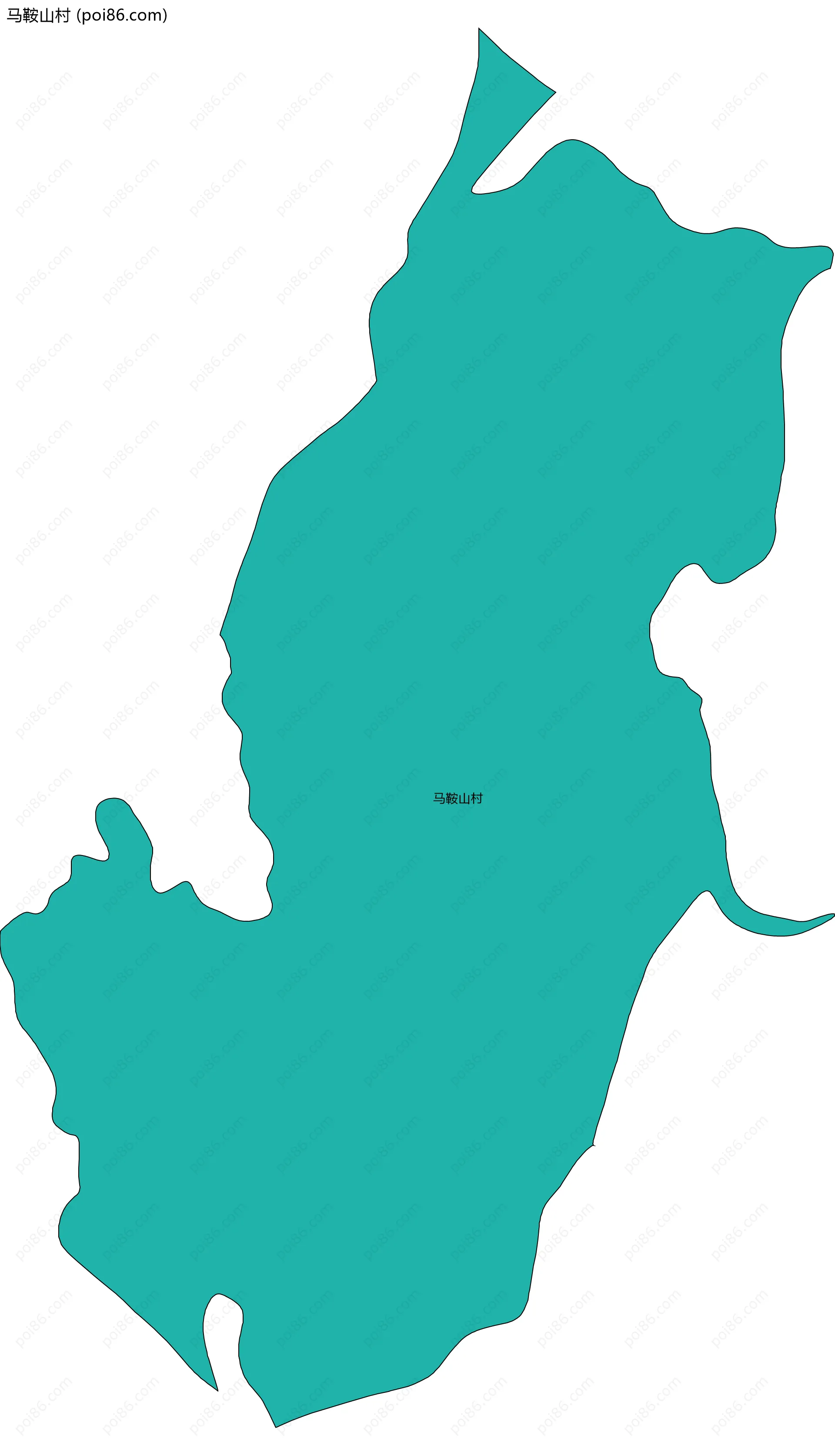 马鞍山村边界地图