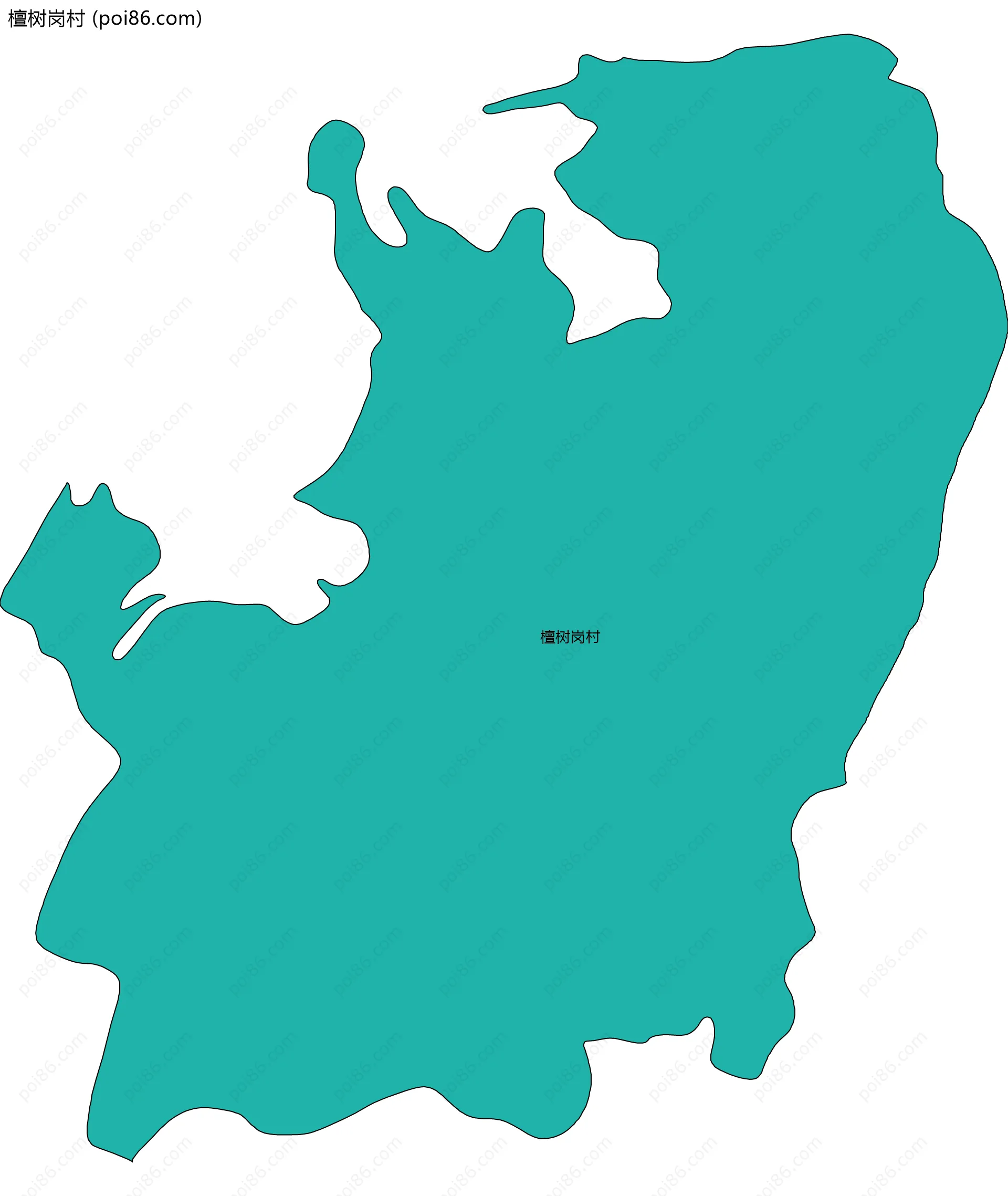 檀树岗村边界地图