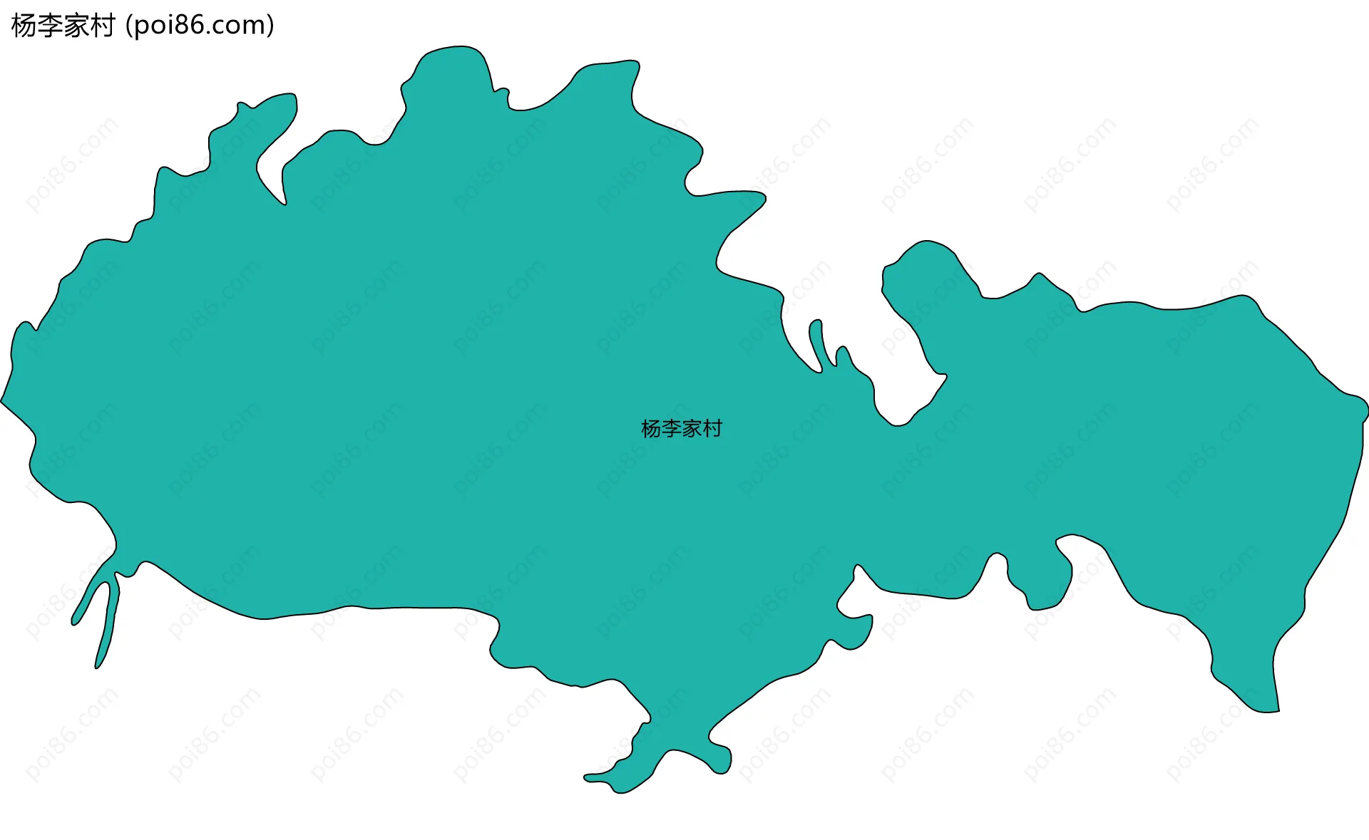 杨李家村边界地图