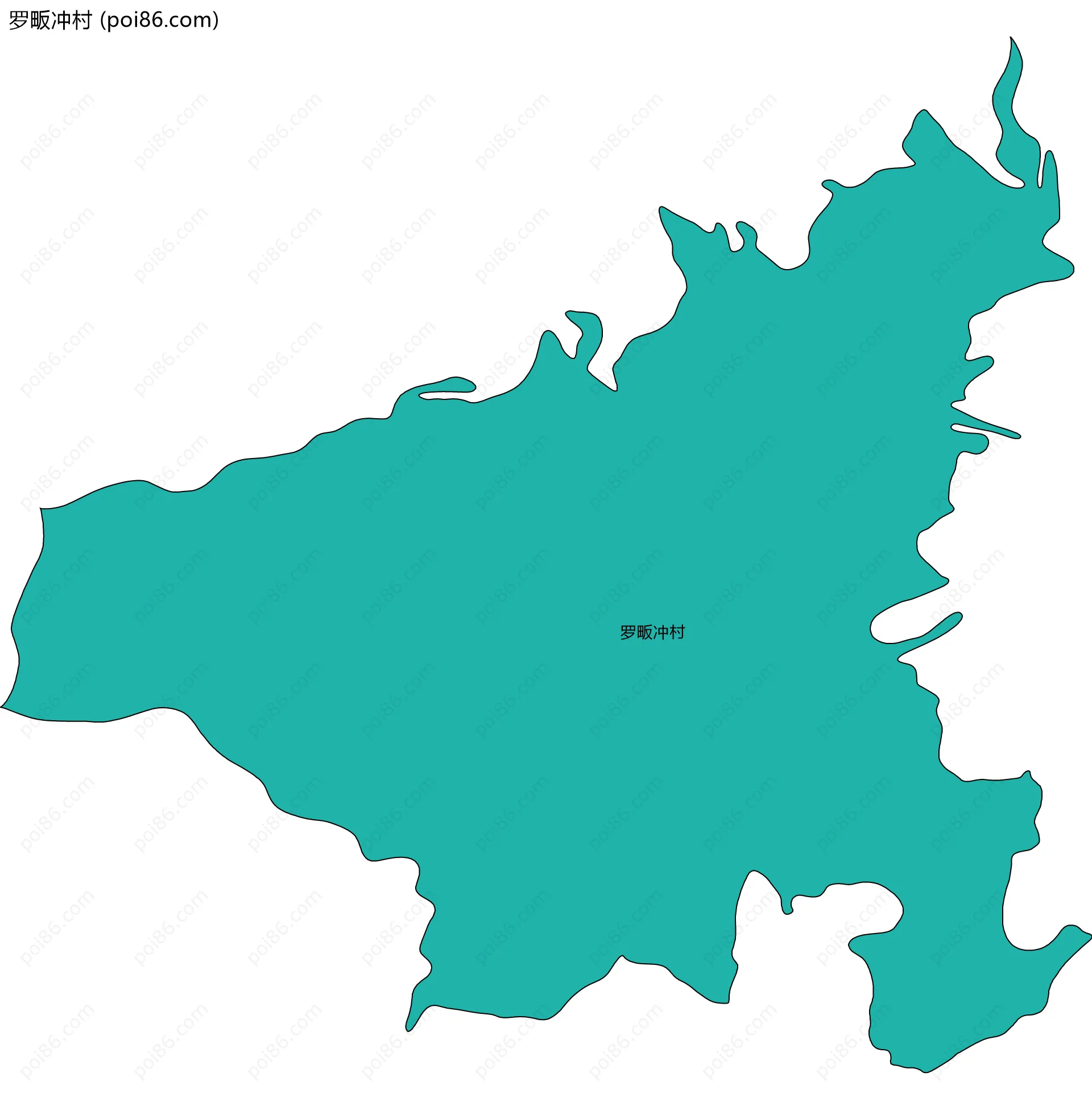 罗畈冲村边界地图