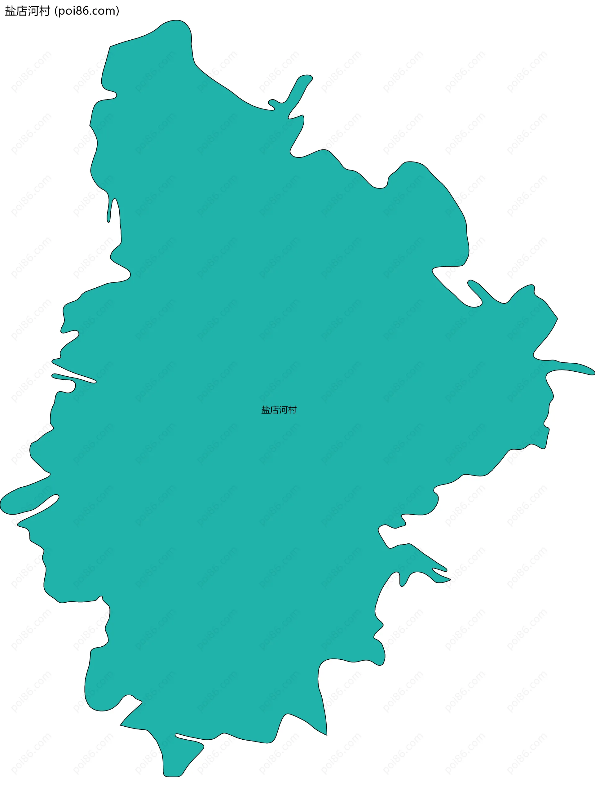 盐店河村边界地图