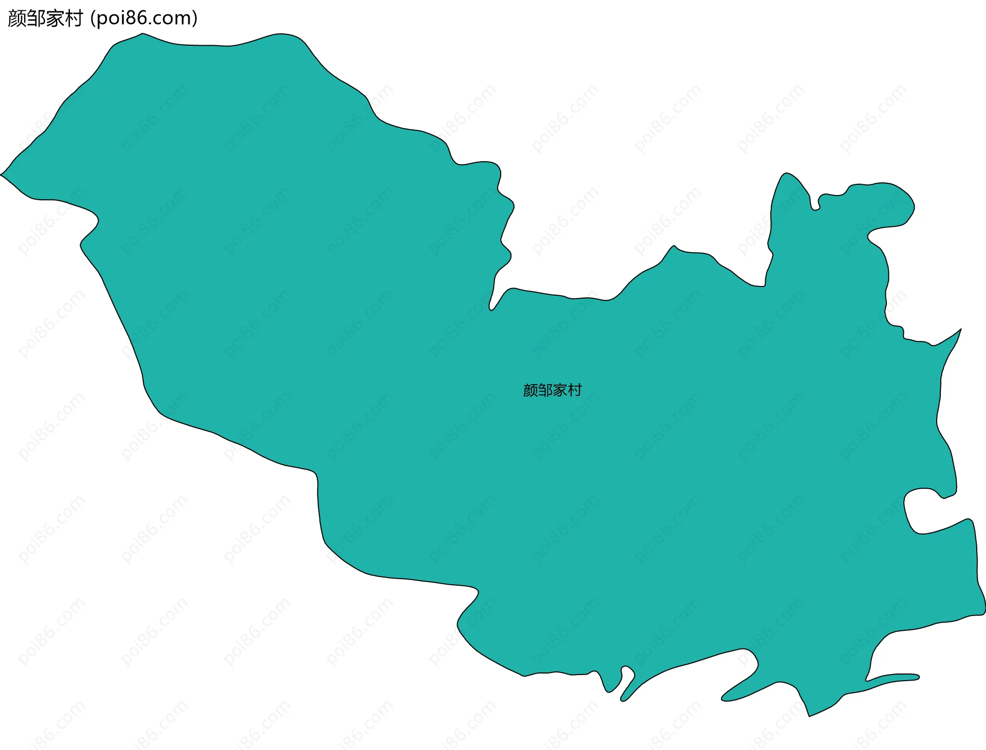 颜邹家村边界地图