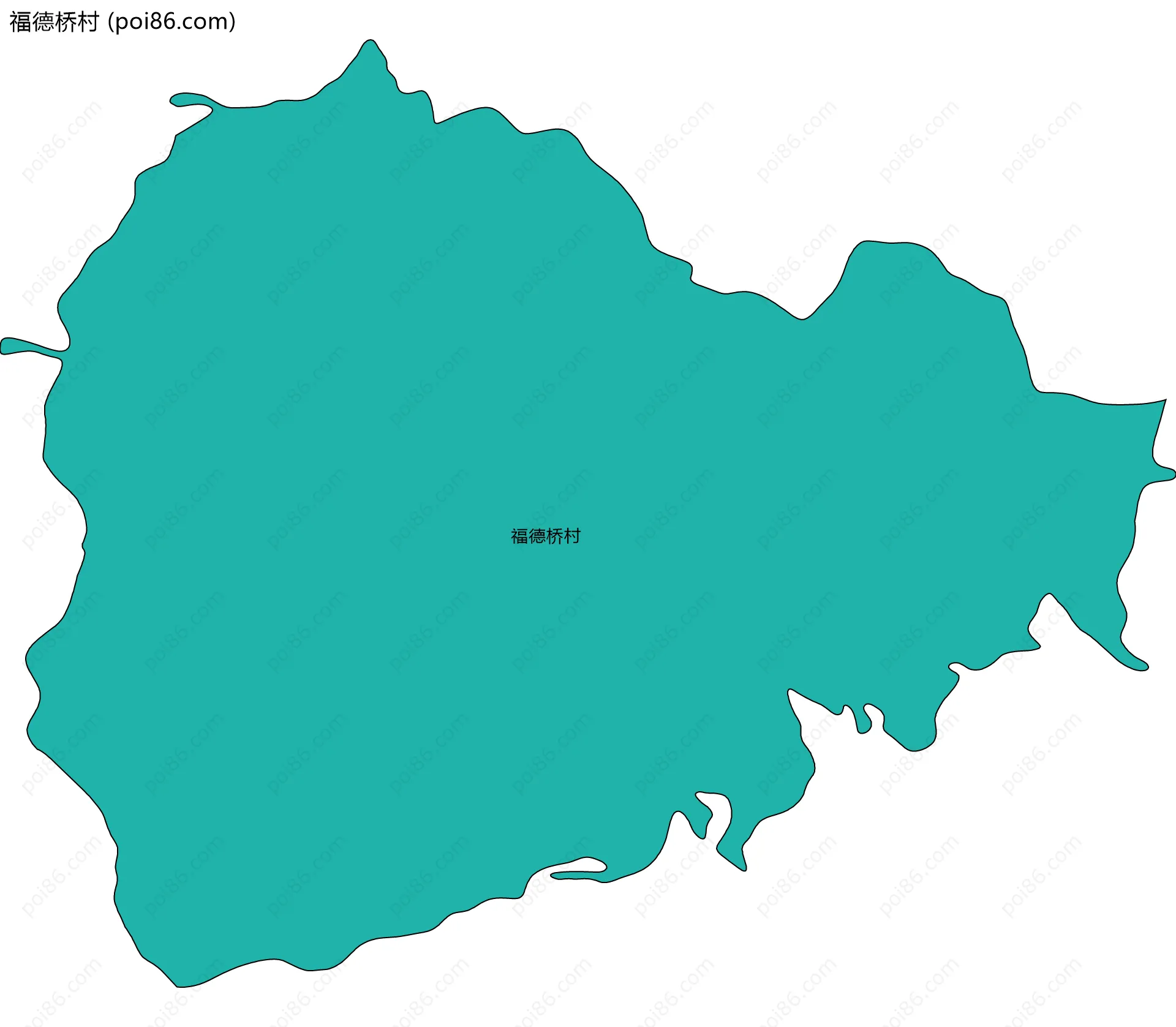 福德桥村边界地图