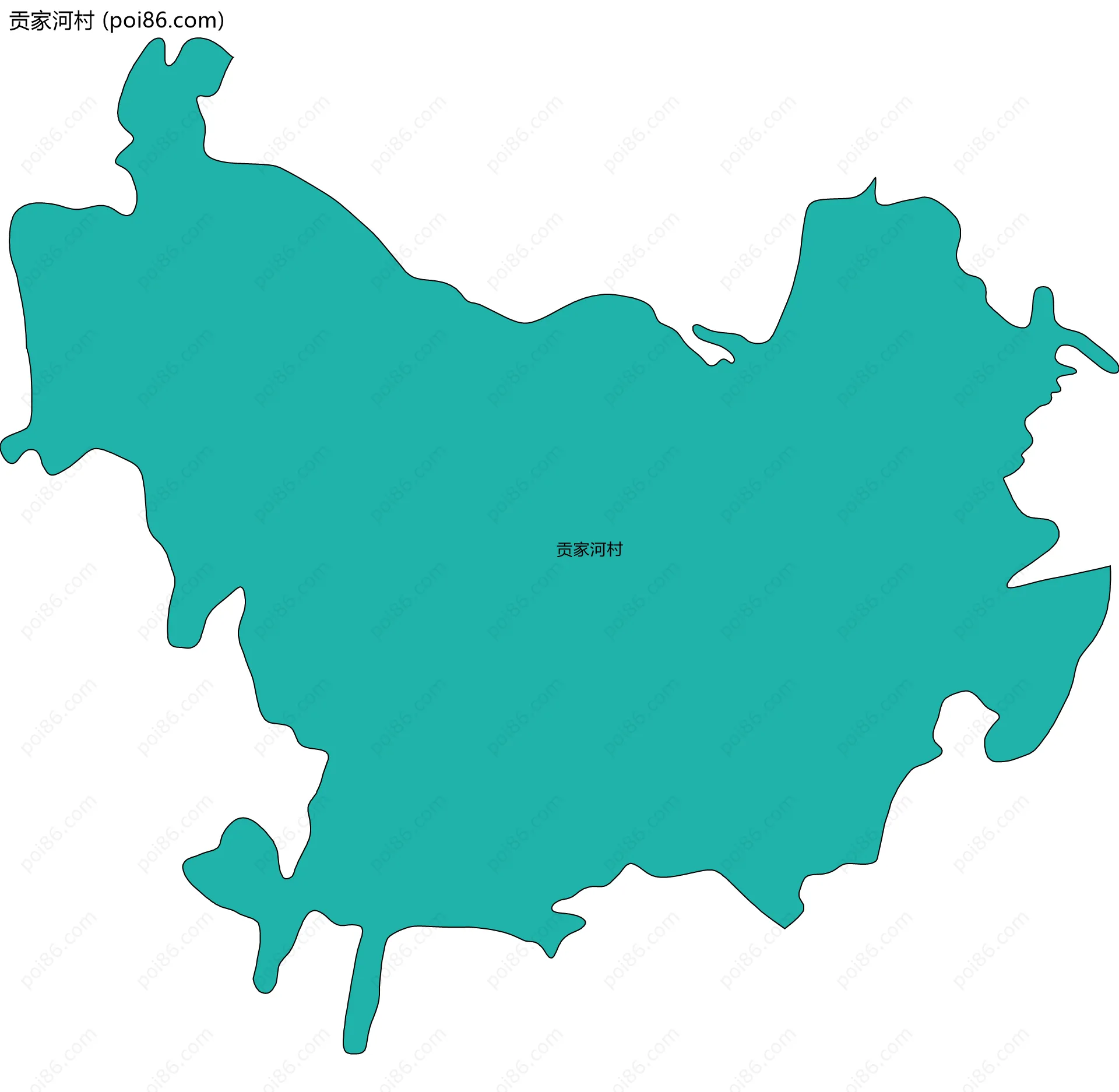 贡家河村边界地图