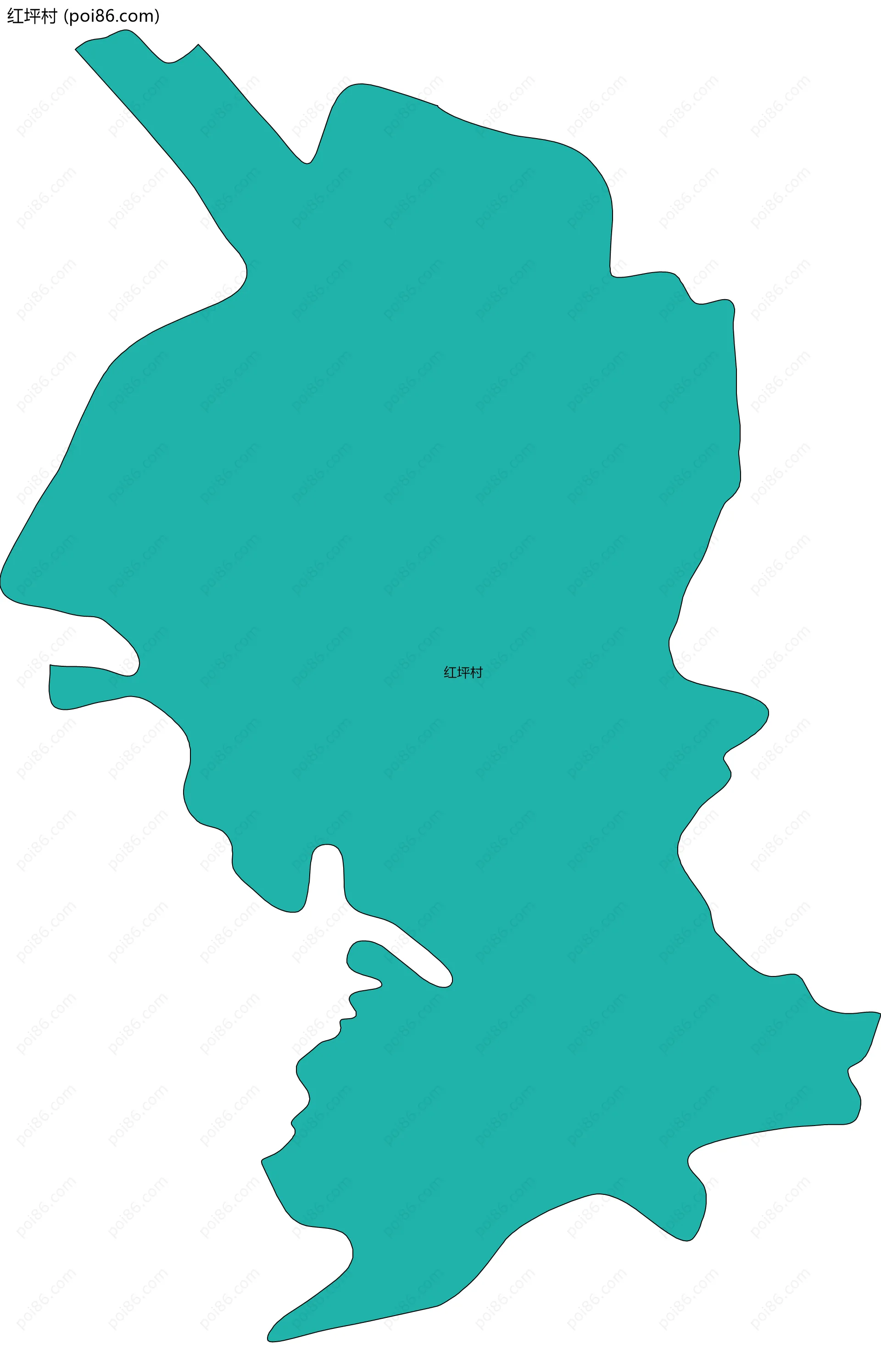 红坪村边界地图