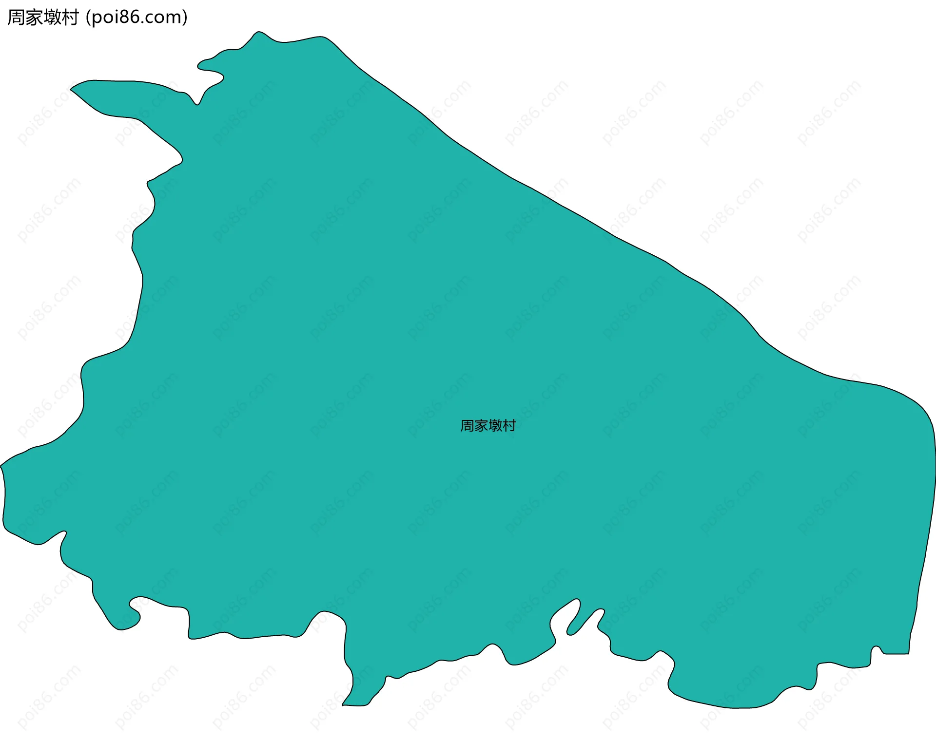 周家墩村边界地图